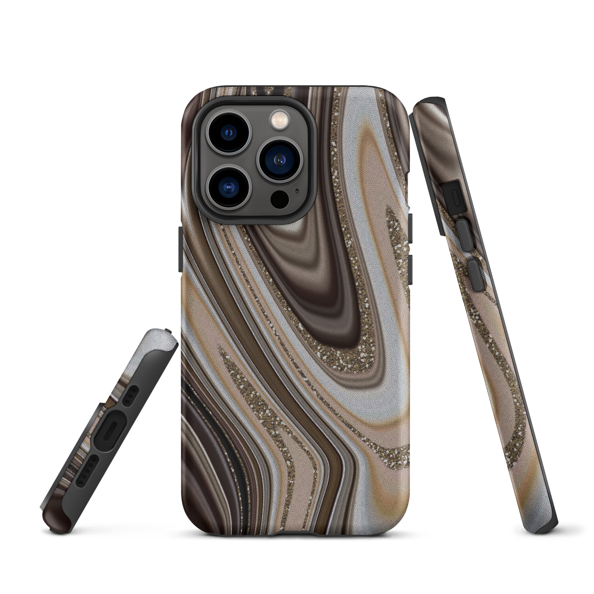 Tough Case for iPhone® Abstract leather