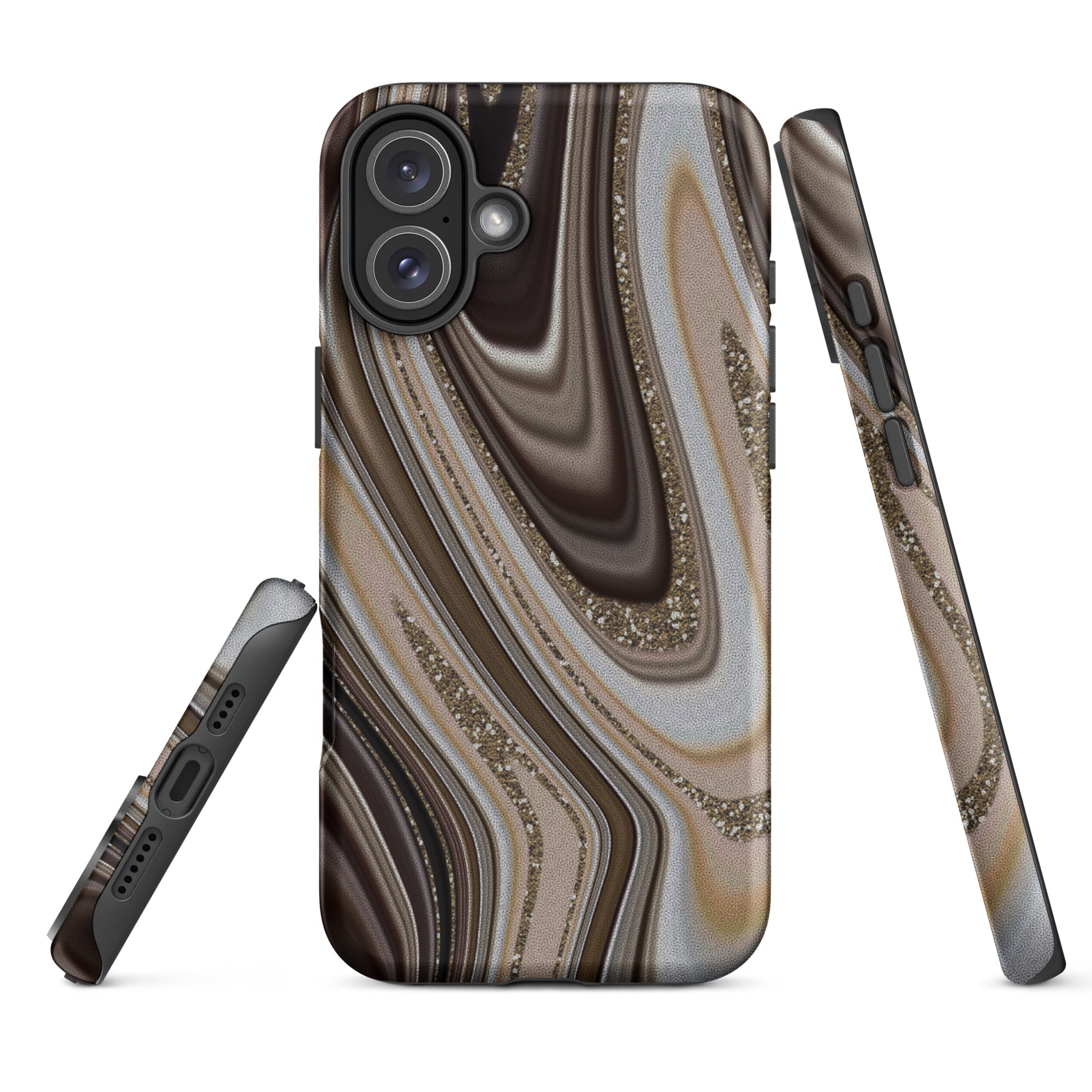 Tough Case for iPhone® Abstract leather