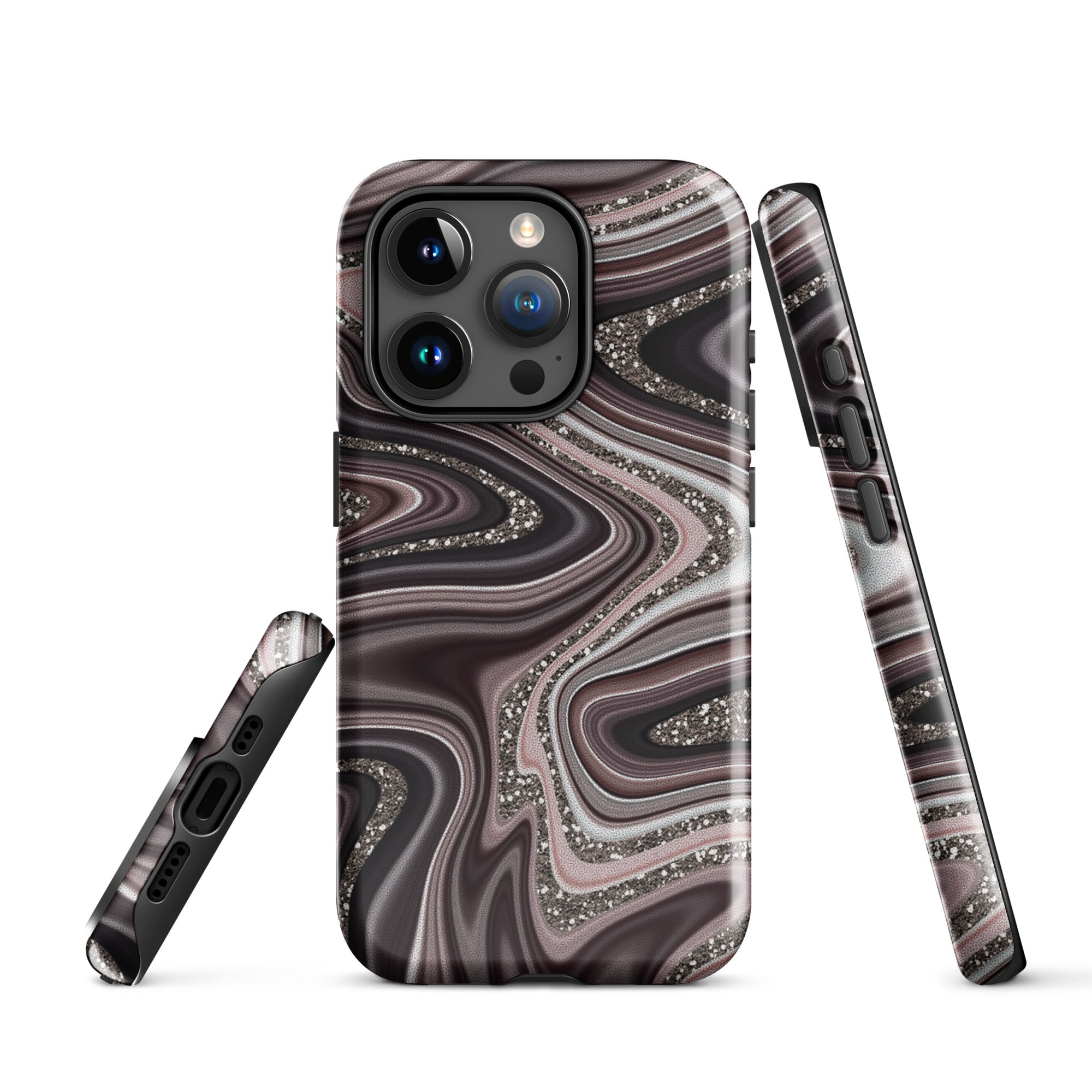 Tough Case for iPhone® Abstract Leather