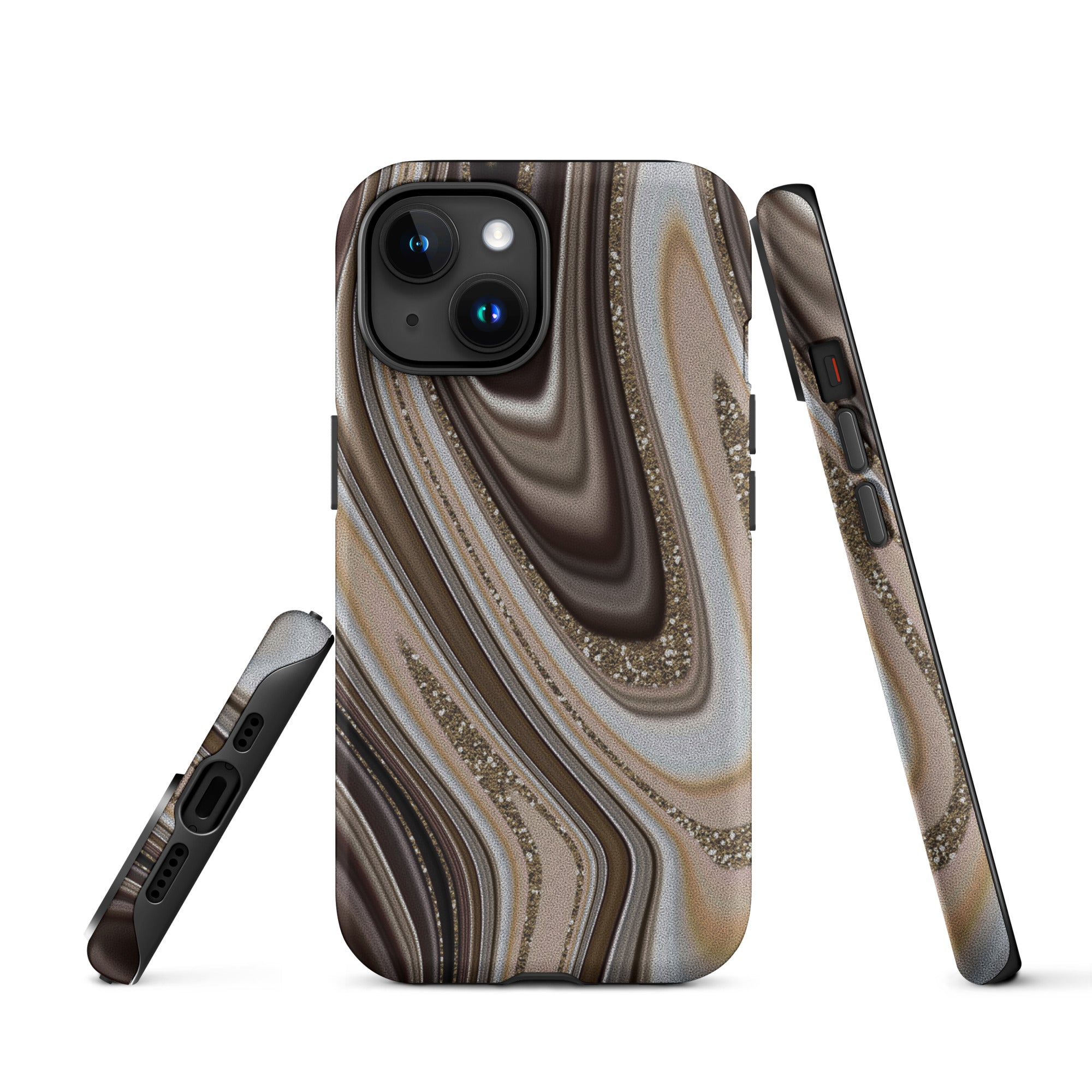 Tough Case for iPhone® Abstract leather