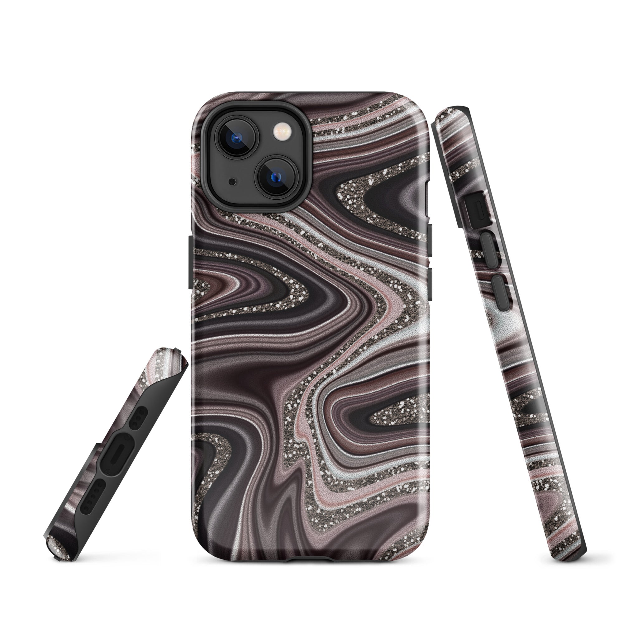 Tough Case for iPhone® Abstract Leather