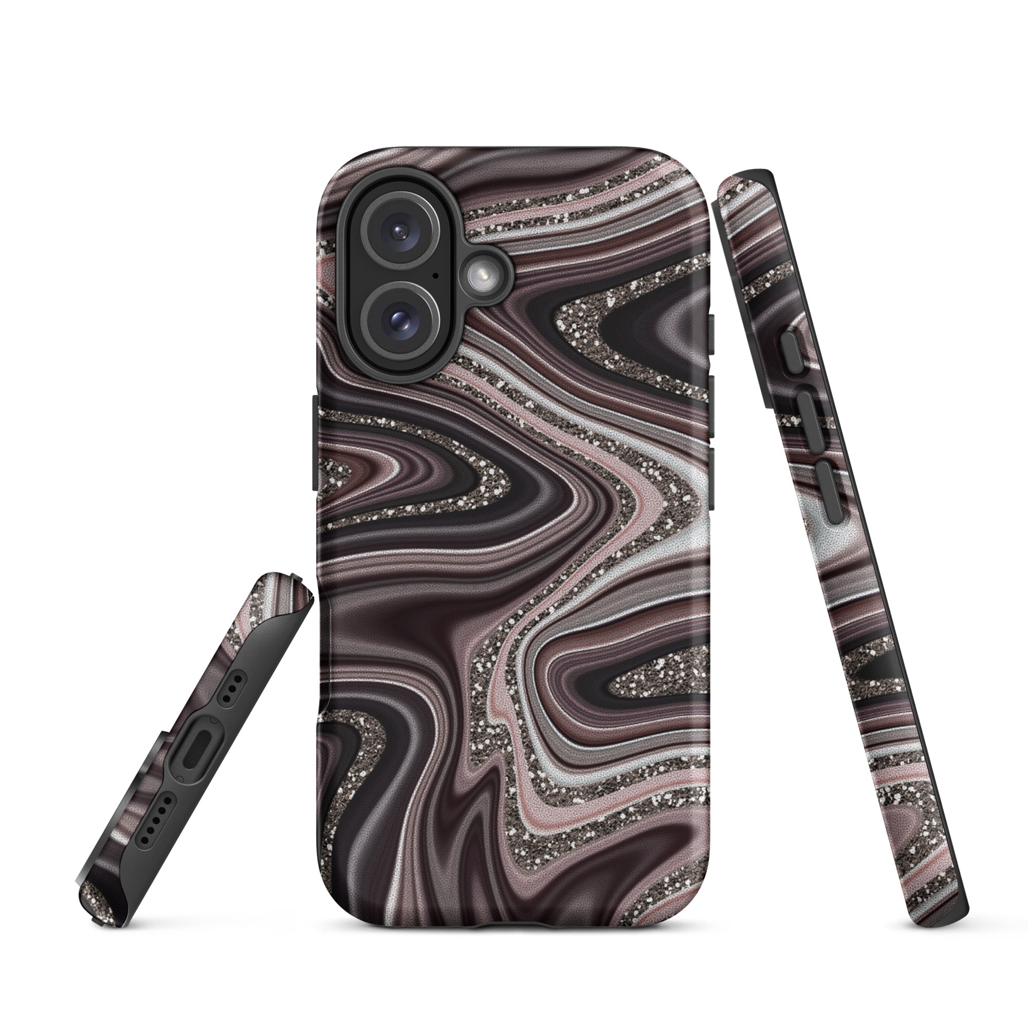 Tough Case for iPhone® Abstract Leather