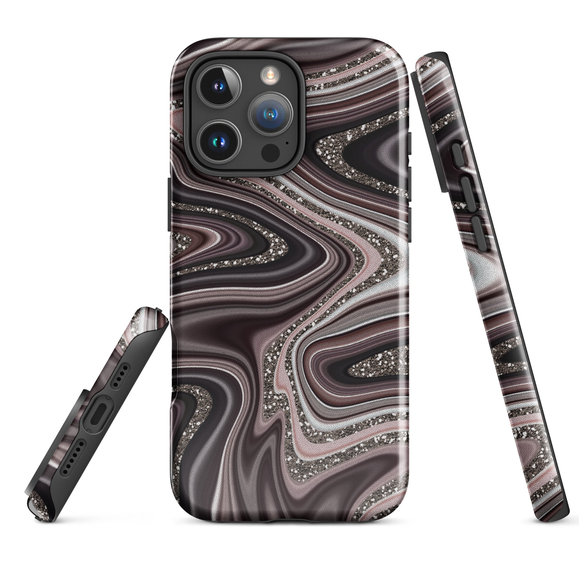 Tough Case for iPhone® Abstract Leather