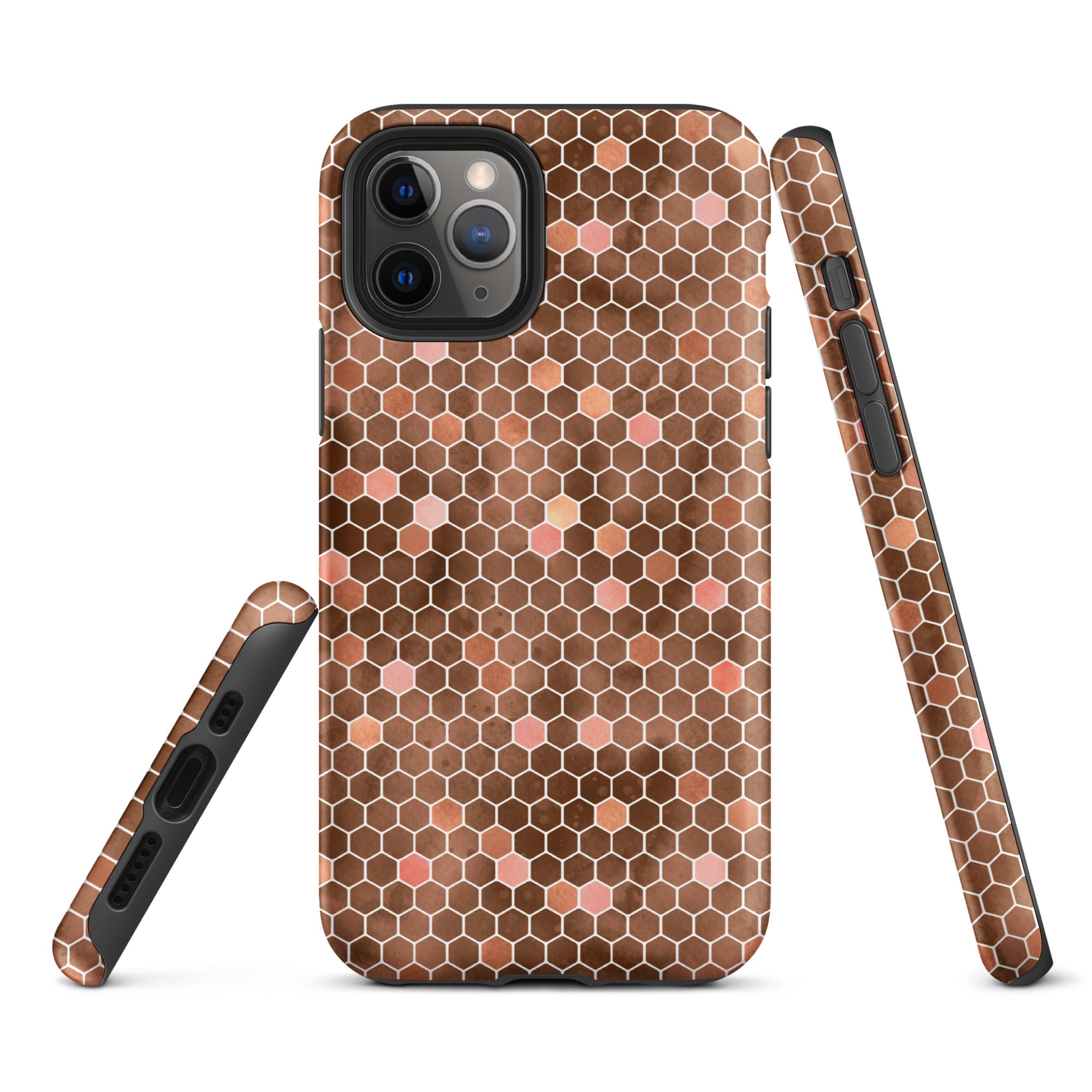 Tough Case for iPhone® Honeycomb Brown