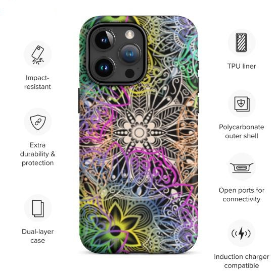 Tough Case for iPhone® Multicolour Mandala