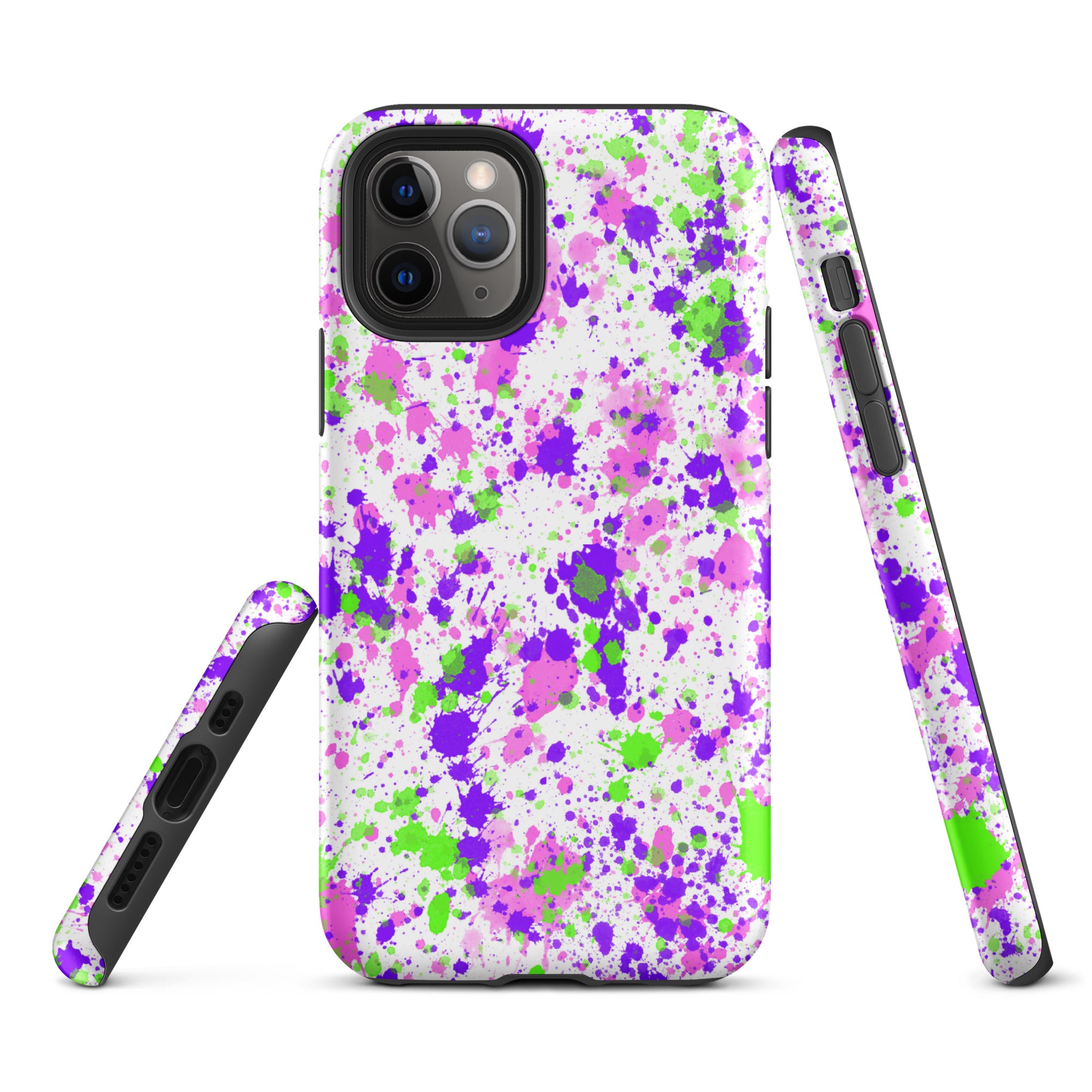 Tough Case for iPhone® Paint Splatter Purple