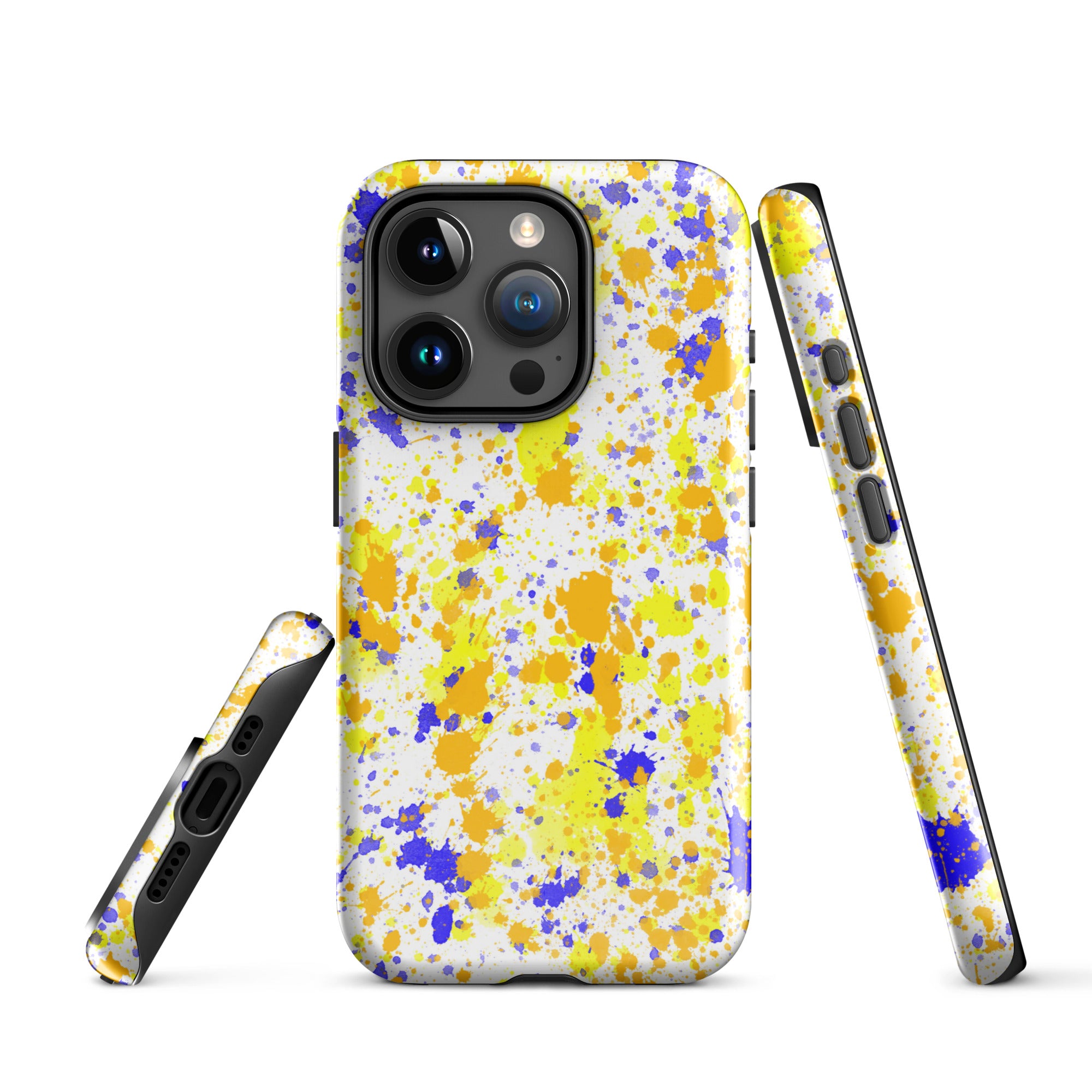 Tough Case for iPhone® Paint Splatter Yellow