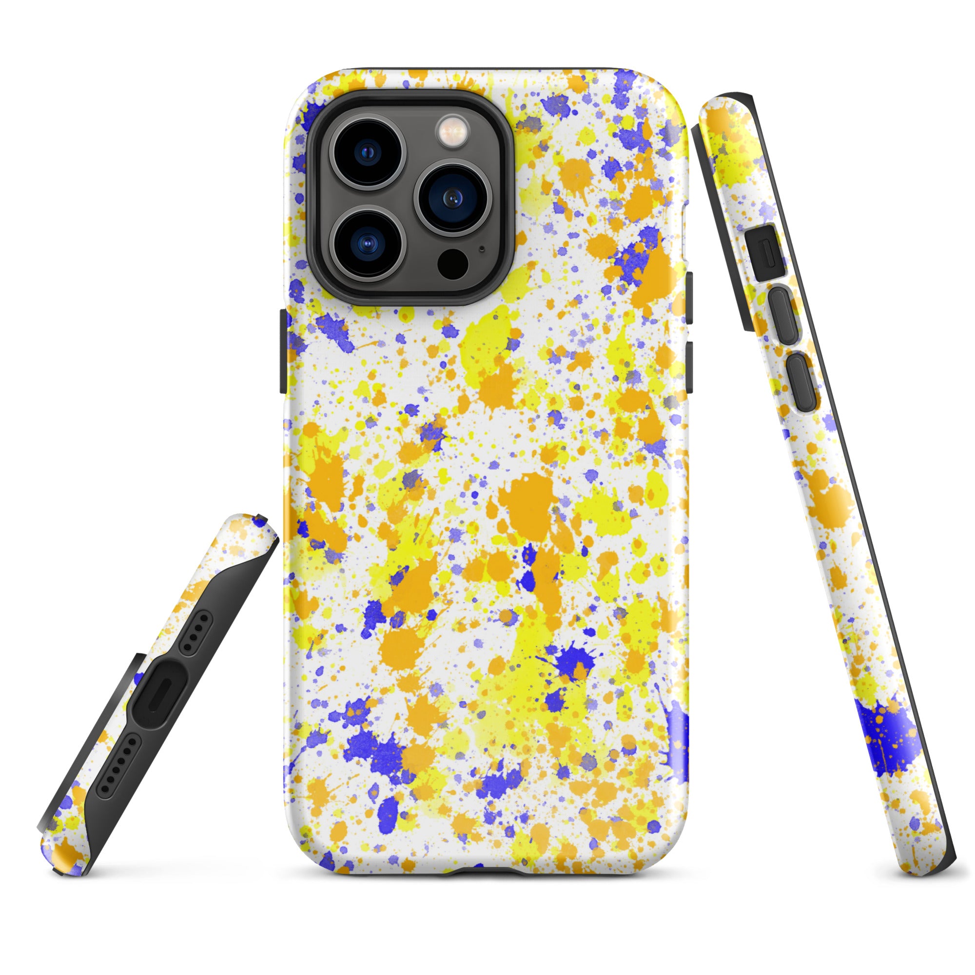 Tough Case for iPhone® Paint Splatter Yellow