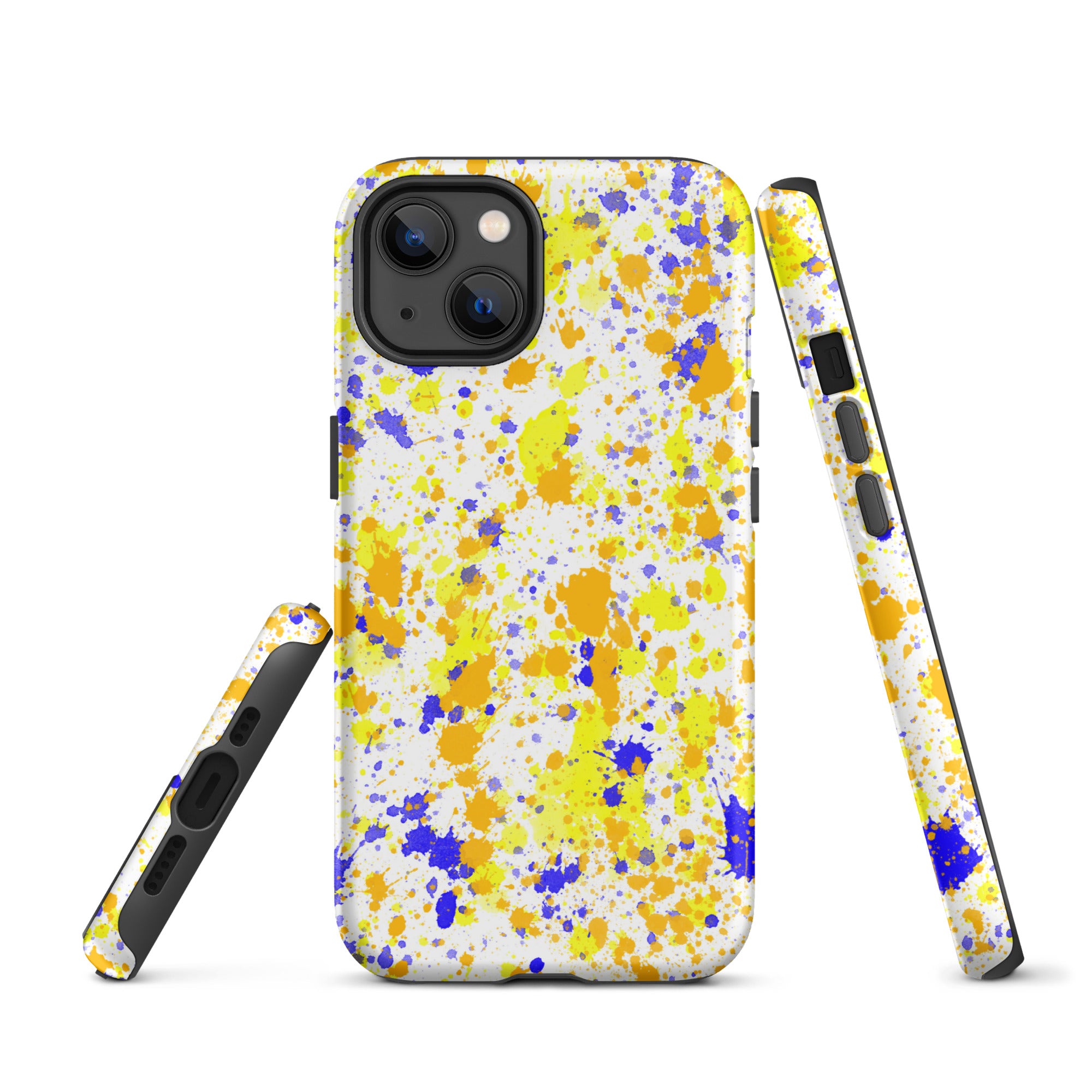 Tough Case for iPhone® Paint Splatter Yellow