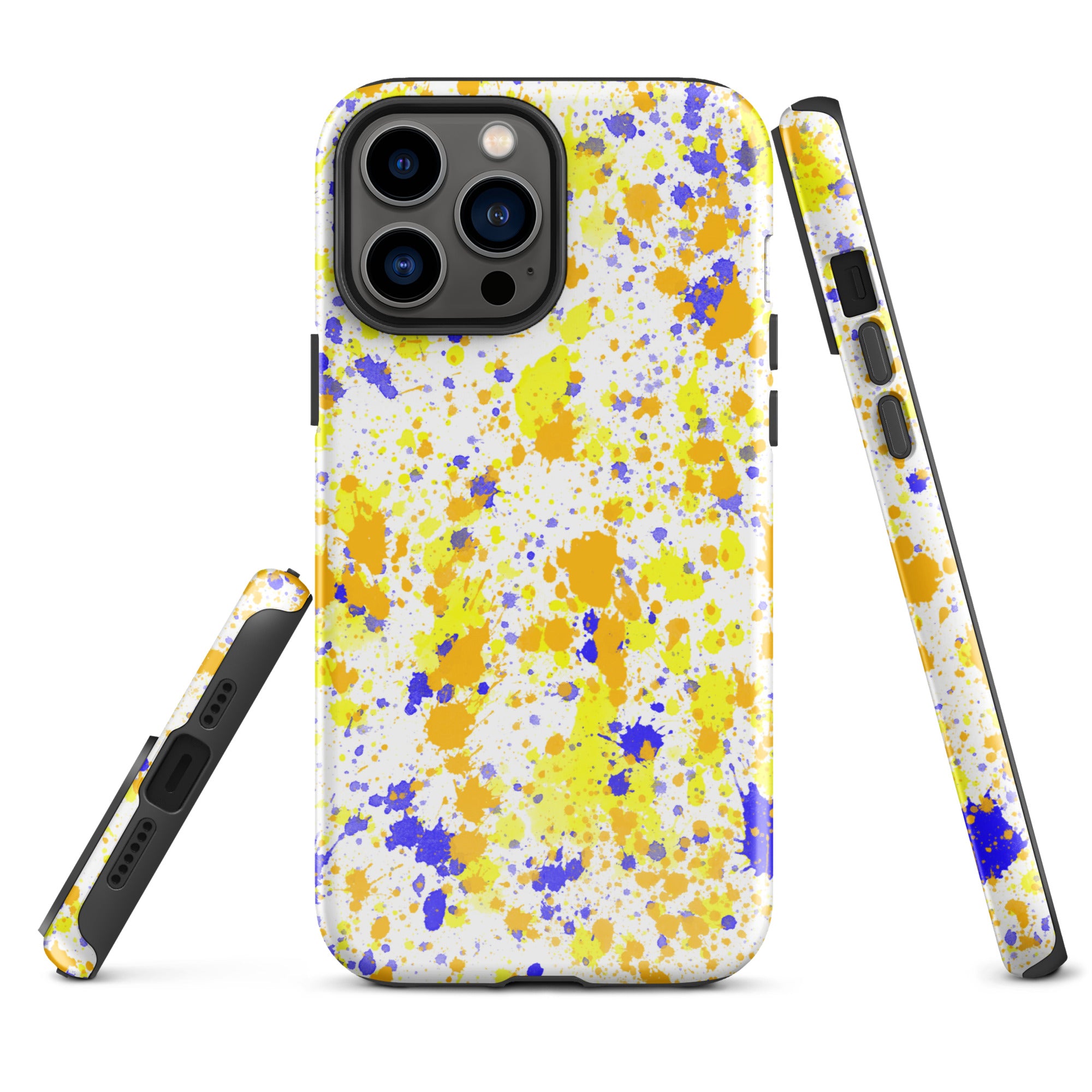 Tough Case for iPhone® Paint Splatter Yellow