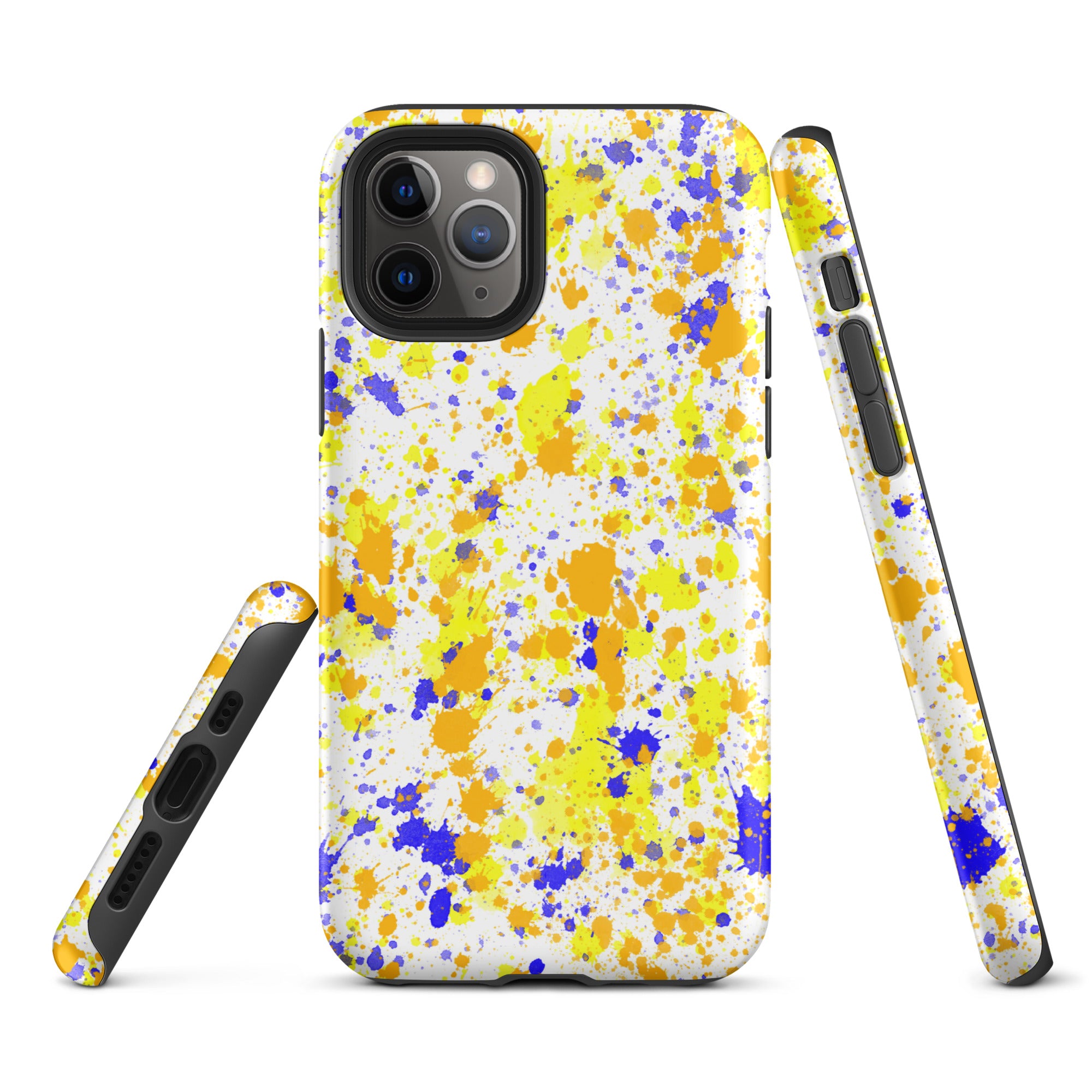 Tough Case for iPhone® Paint Splatter Yellow