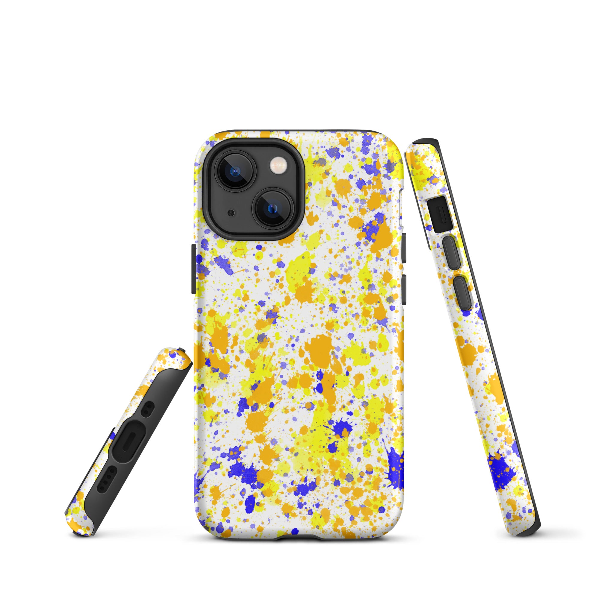 Tough Case for iPhone® Paint Splatter Yellow