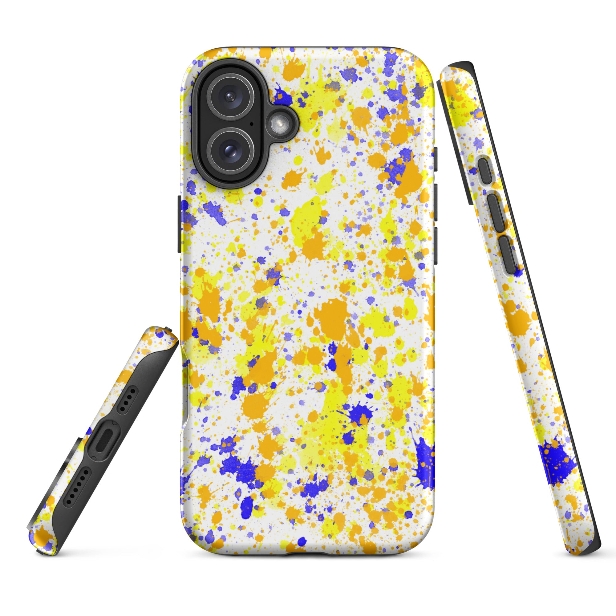 Tough Case for iPhone® Paint Splatter Yellow