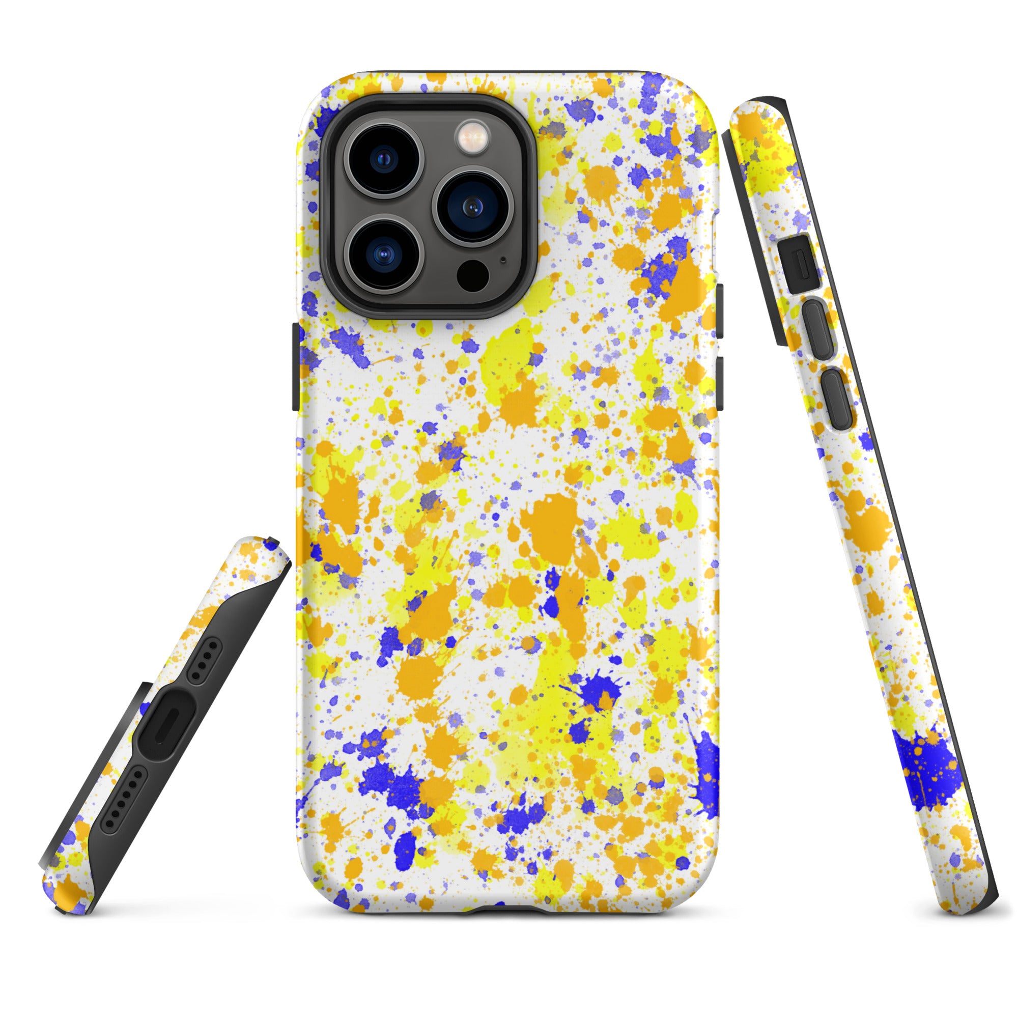Tough Case for iPhone® Paint Splatter Yellow