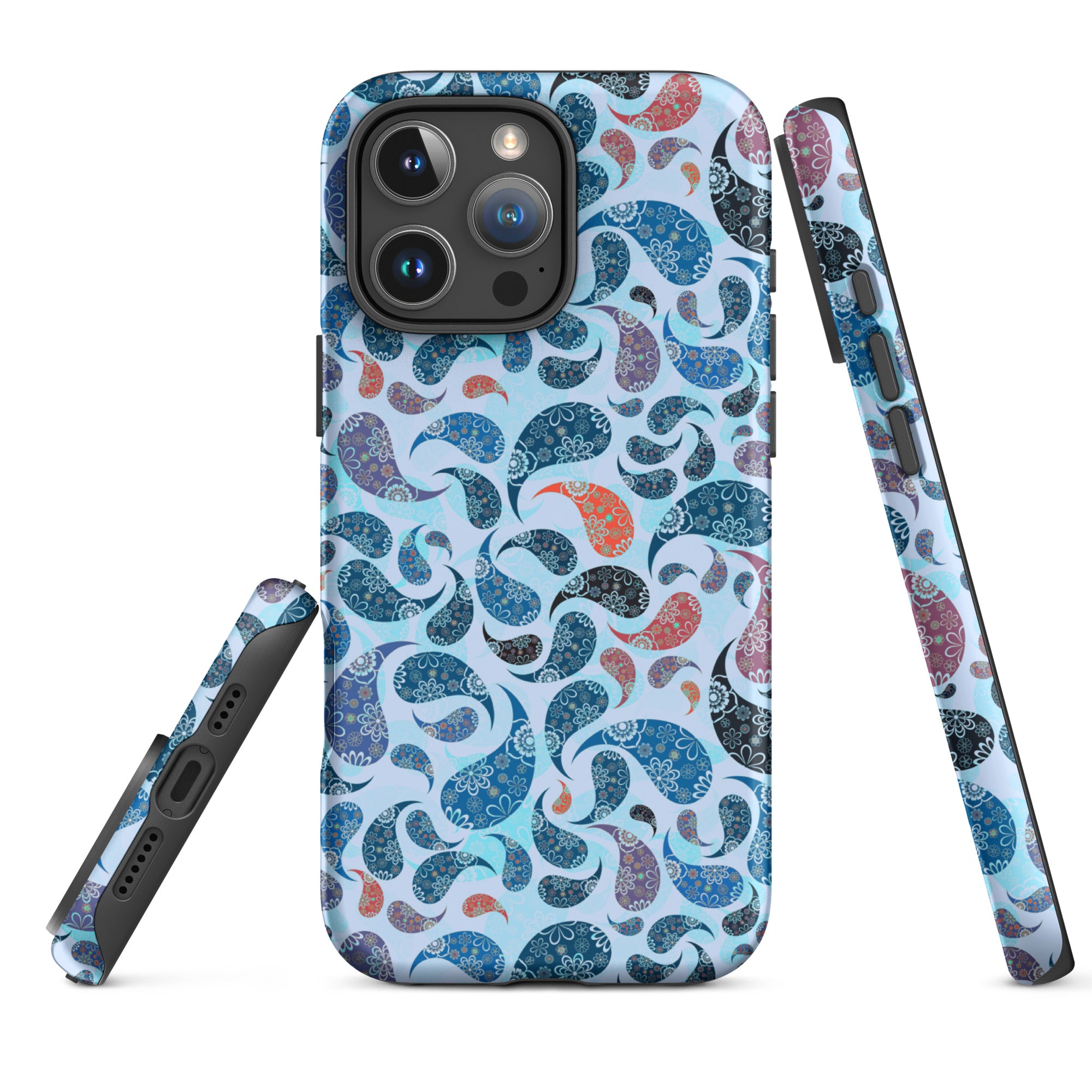 Tough Case for iPhone® Paisley Blue