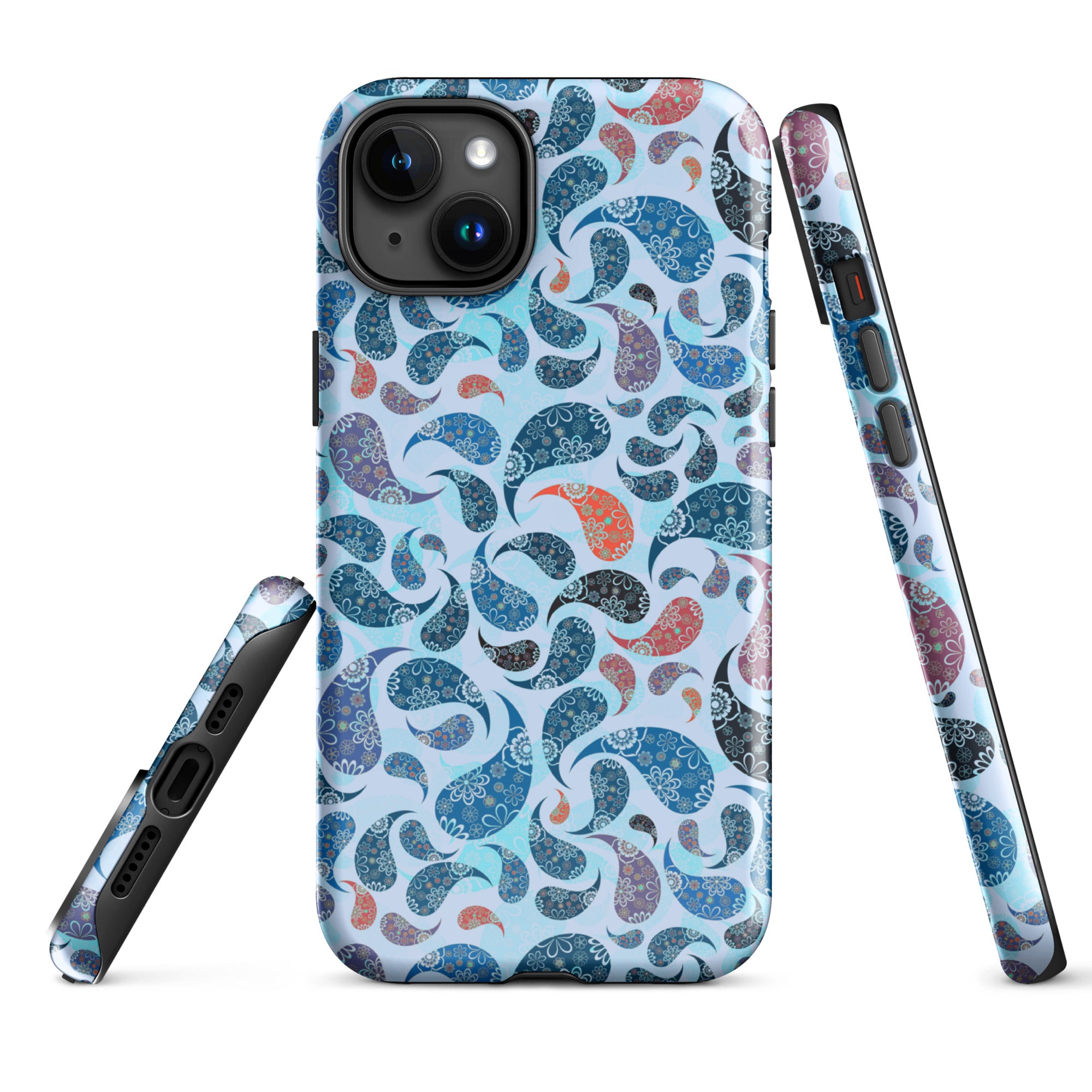 Tough Case for iPhone® Paisley Blue