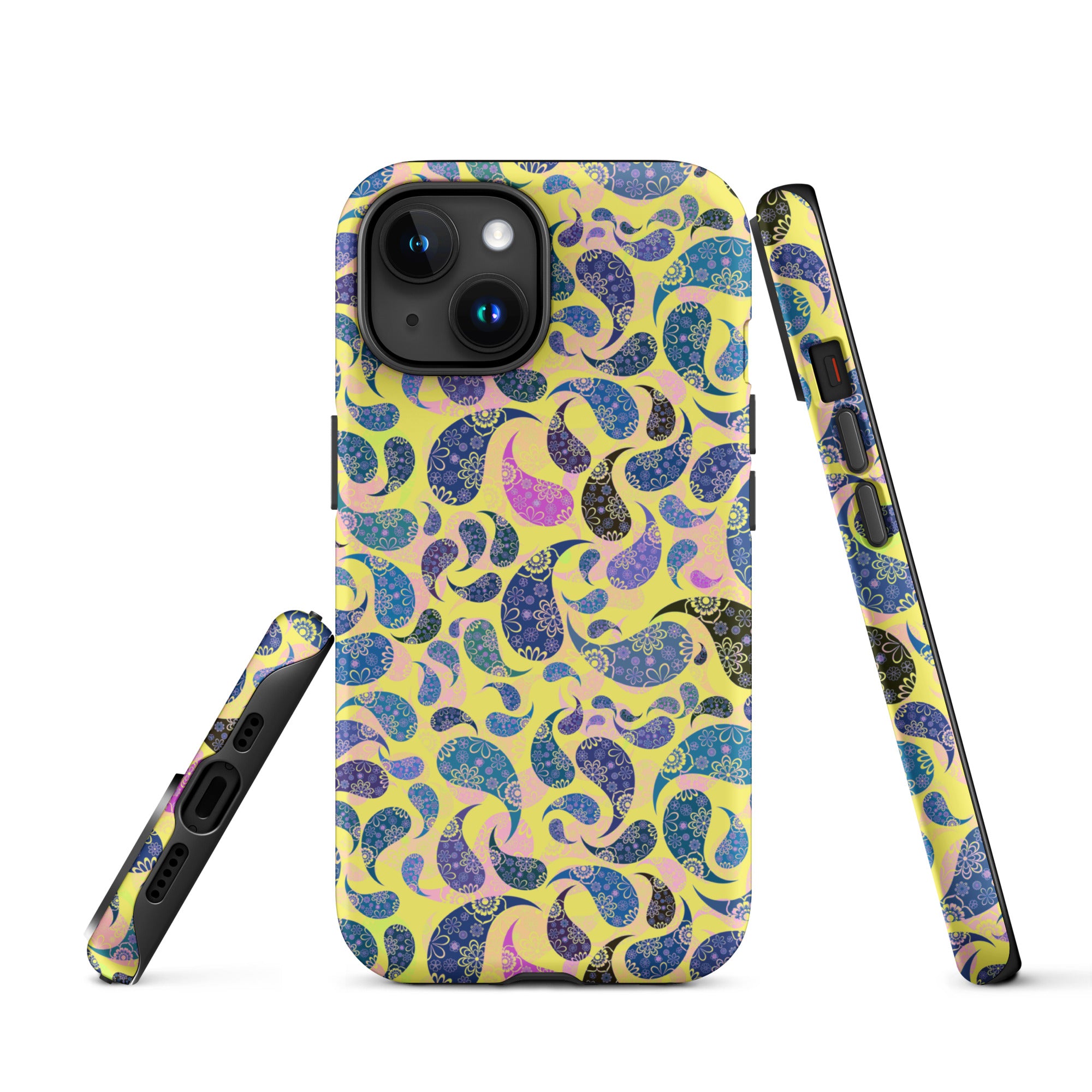 Tough Case for iPhone® Paisley Dark Yellow