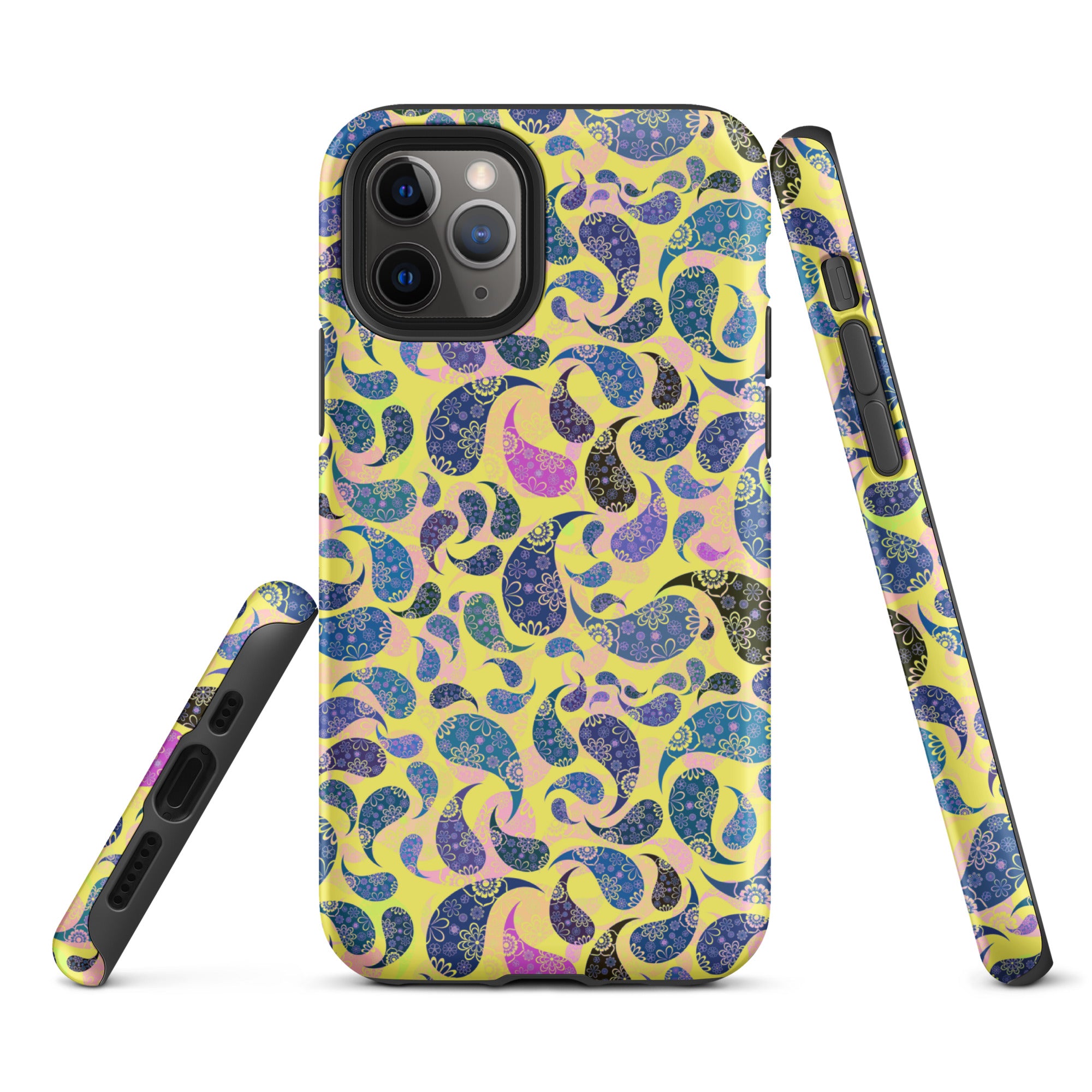 Tough Case for iPhone® Paisley Dark Yellow