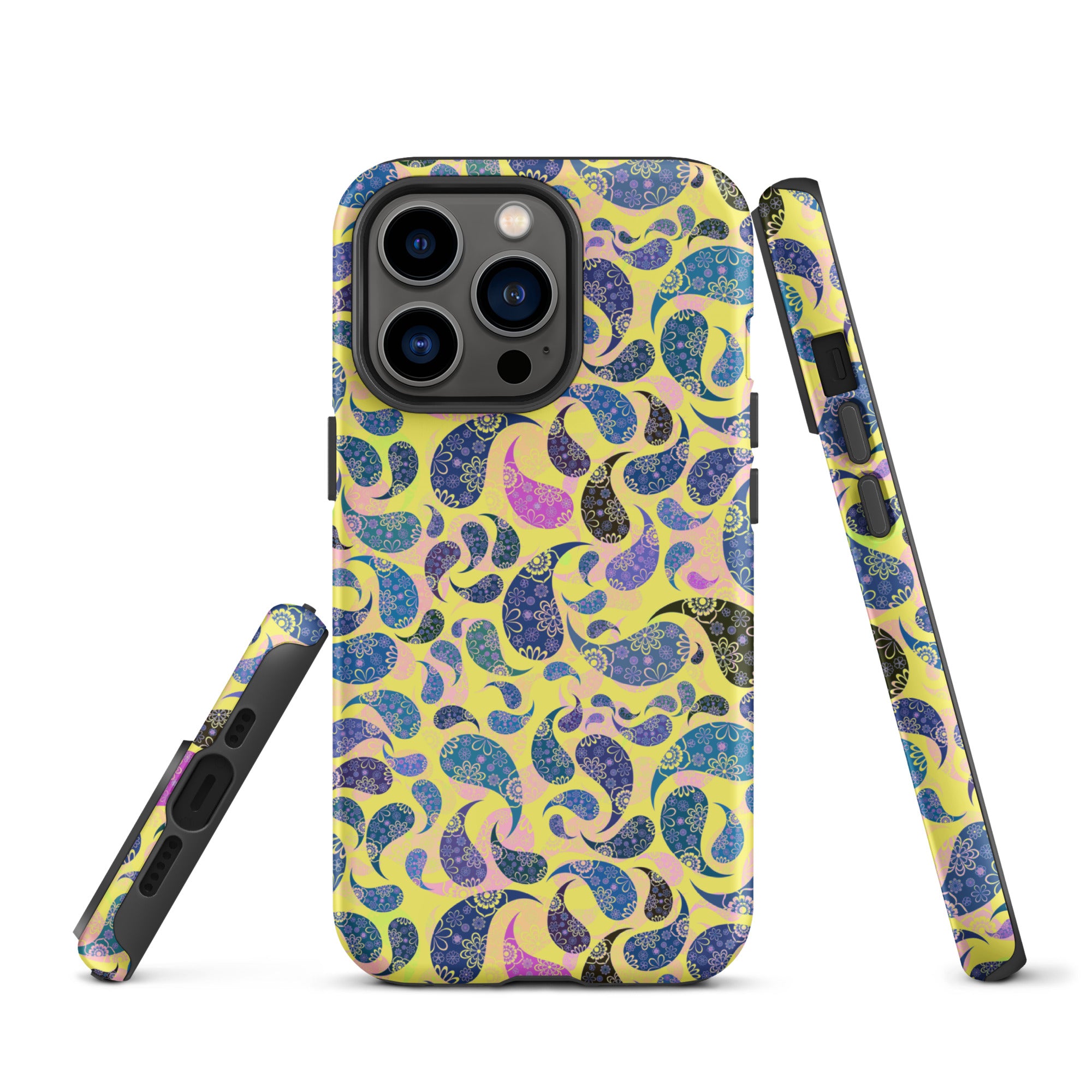 Tough Case for iPhone® Paisley Dark Yellow