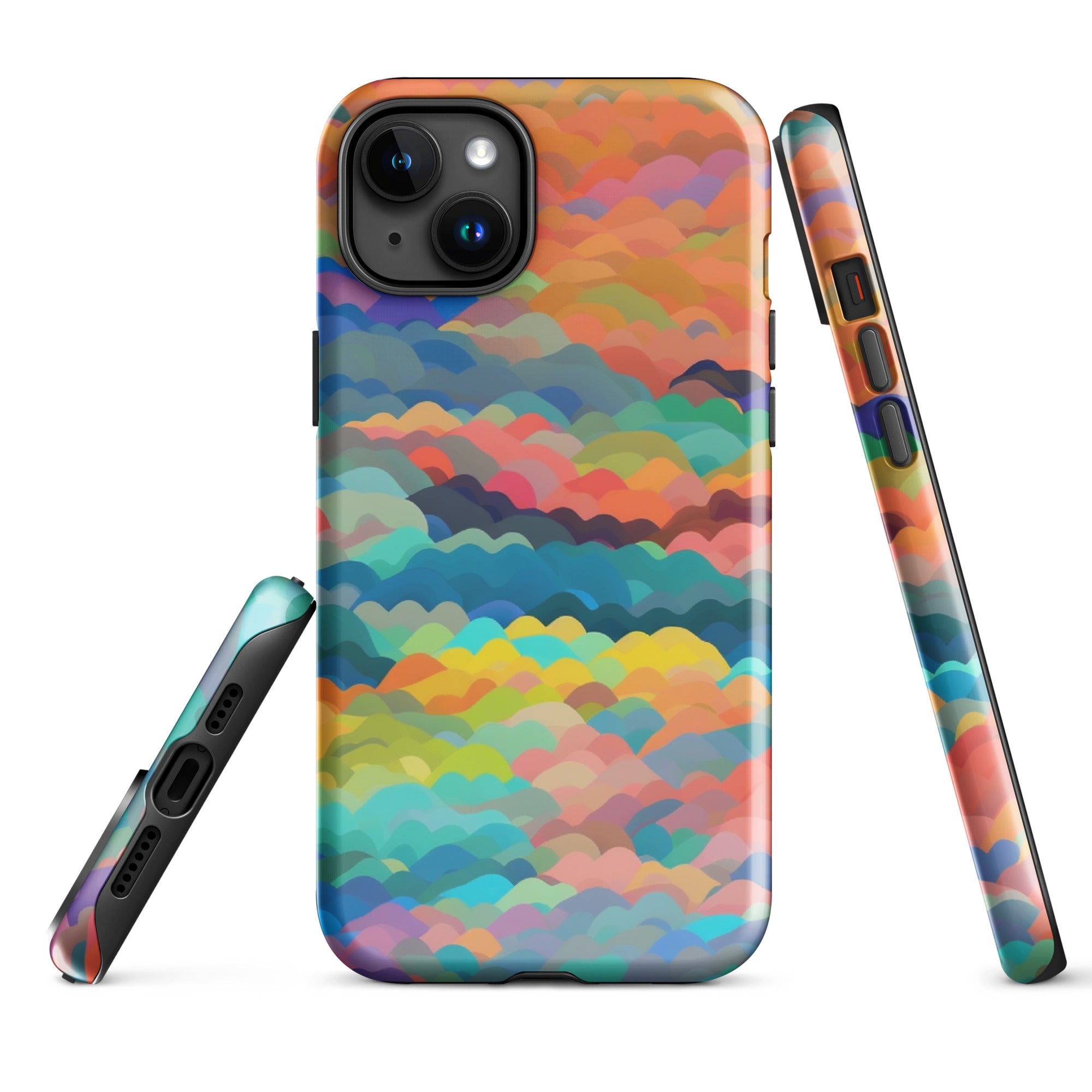 Tough Case for iPhone® Rainbow Cloud Pattern I