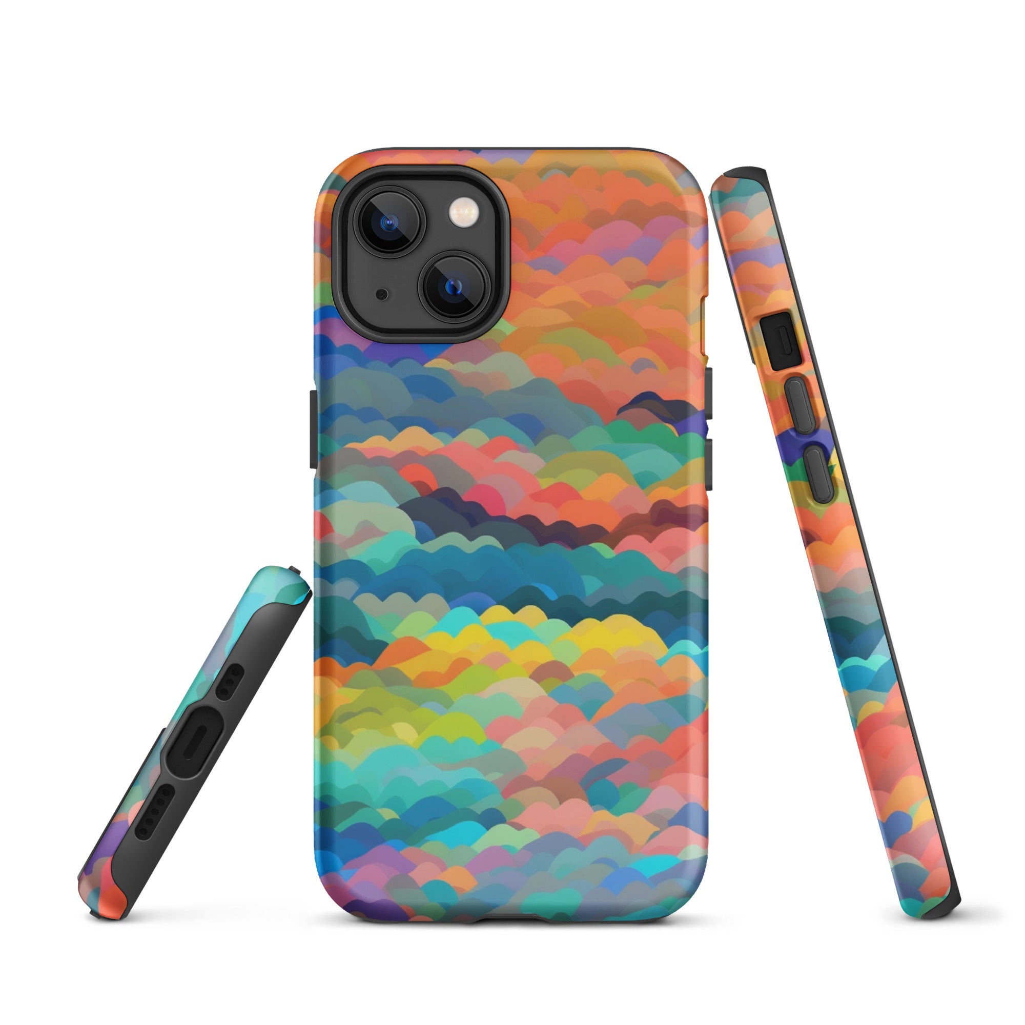 Tough Case for iPhone® Rainbow Cloud Pattern I