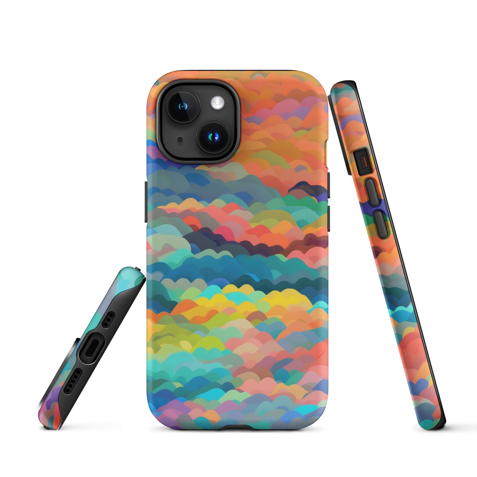 Tough Case for iPhone® Rainbow Cloud Pattern I