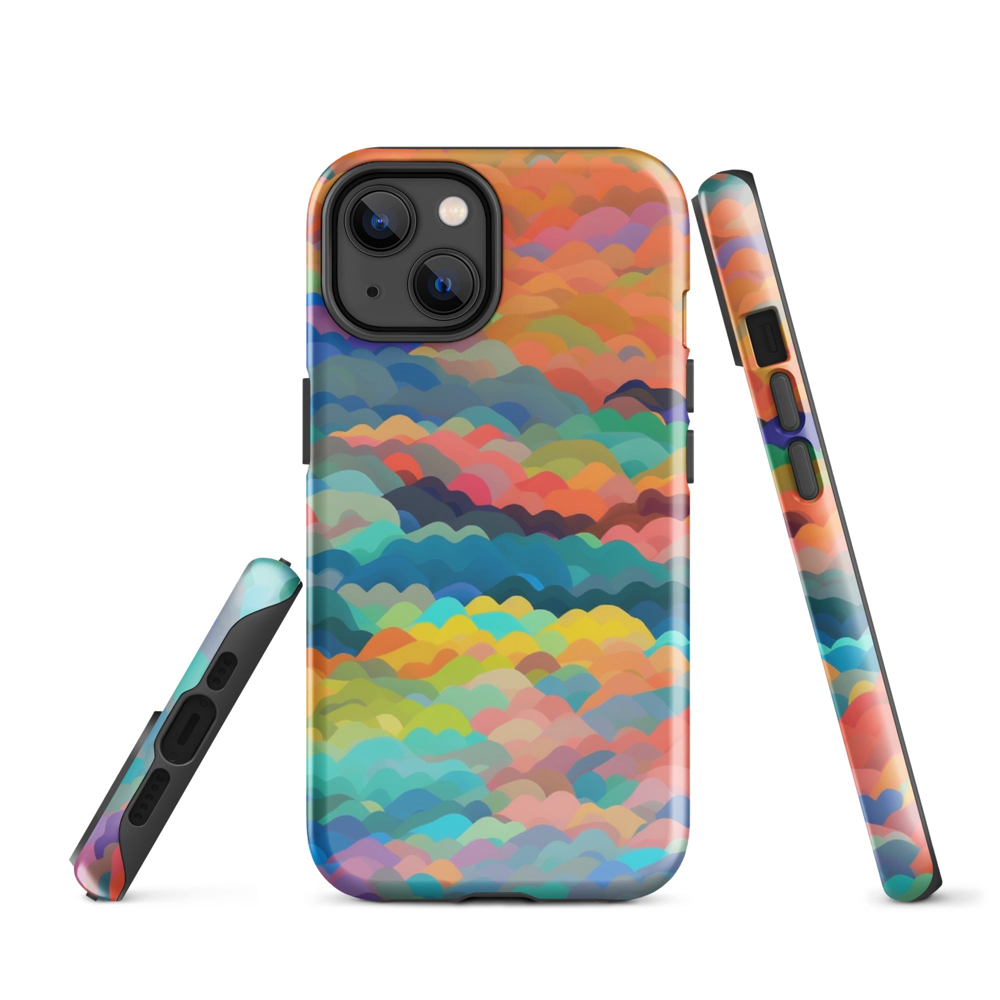 Tough Case for iPhone® Rainbow Cloud Pattern I