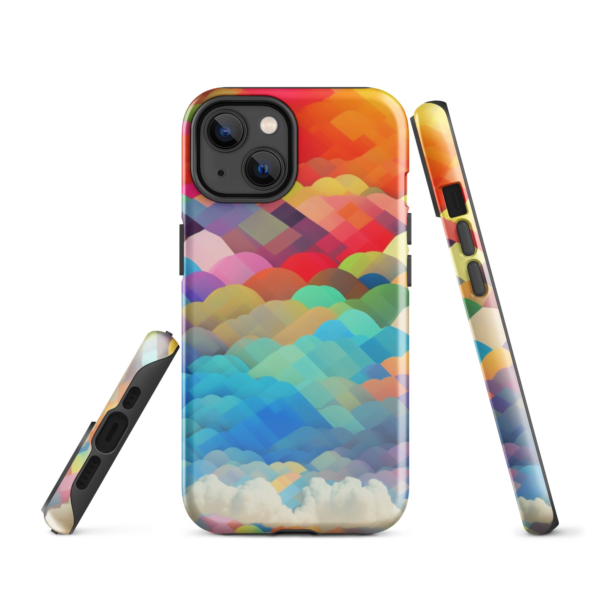 Tough Case for iPhone® Rainbow Cloud Pattern II