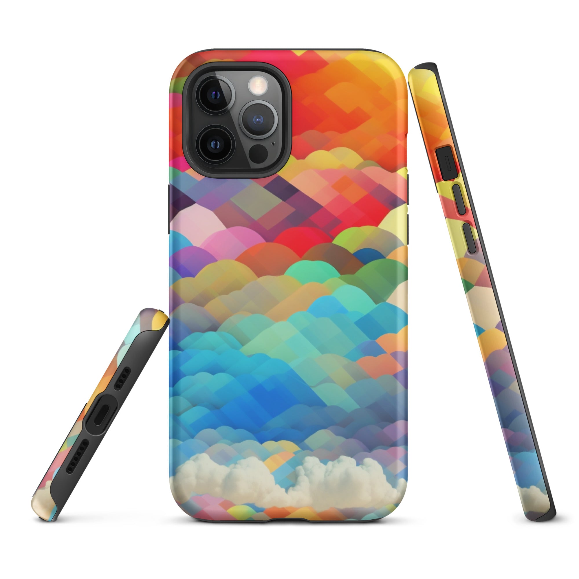 Tough Case for iPhone® Rainbow Cloud Pattern II