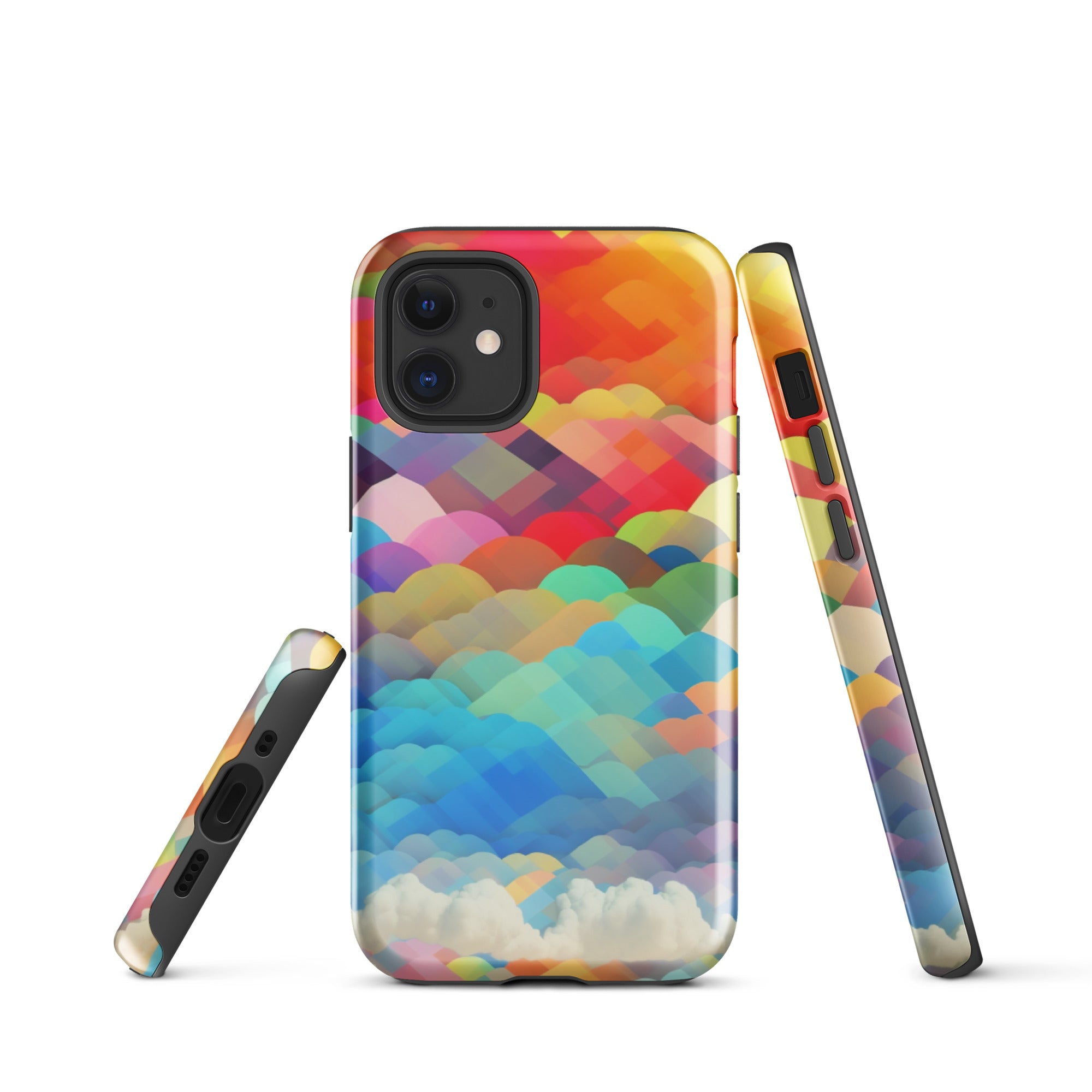 Tough Case for iPhone® Rainbow Cloud Pattern II