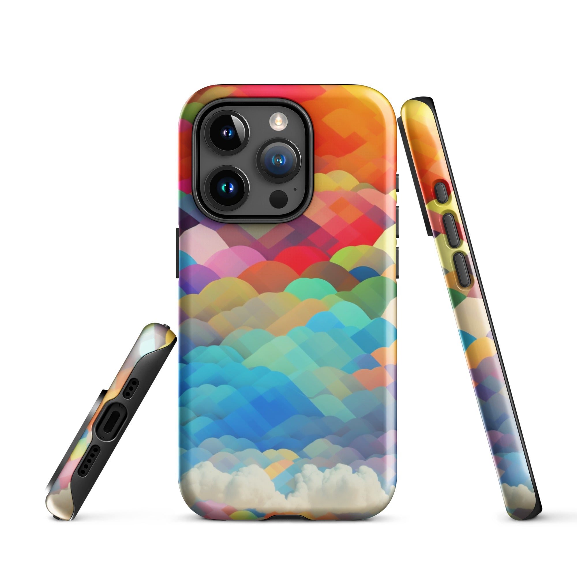 Tough Case for iPhone® Rainbow Cloud Pattern II