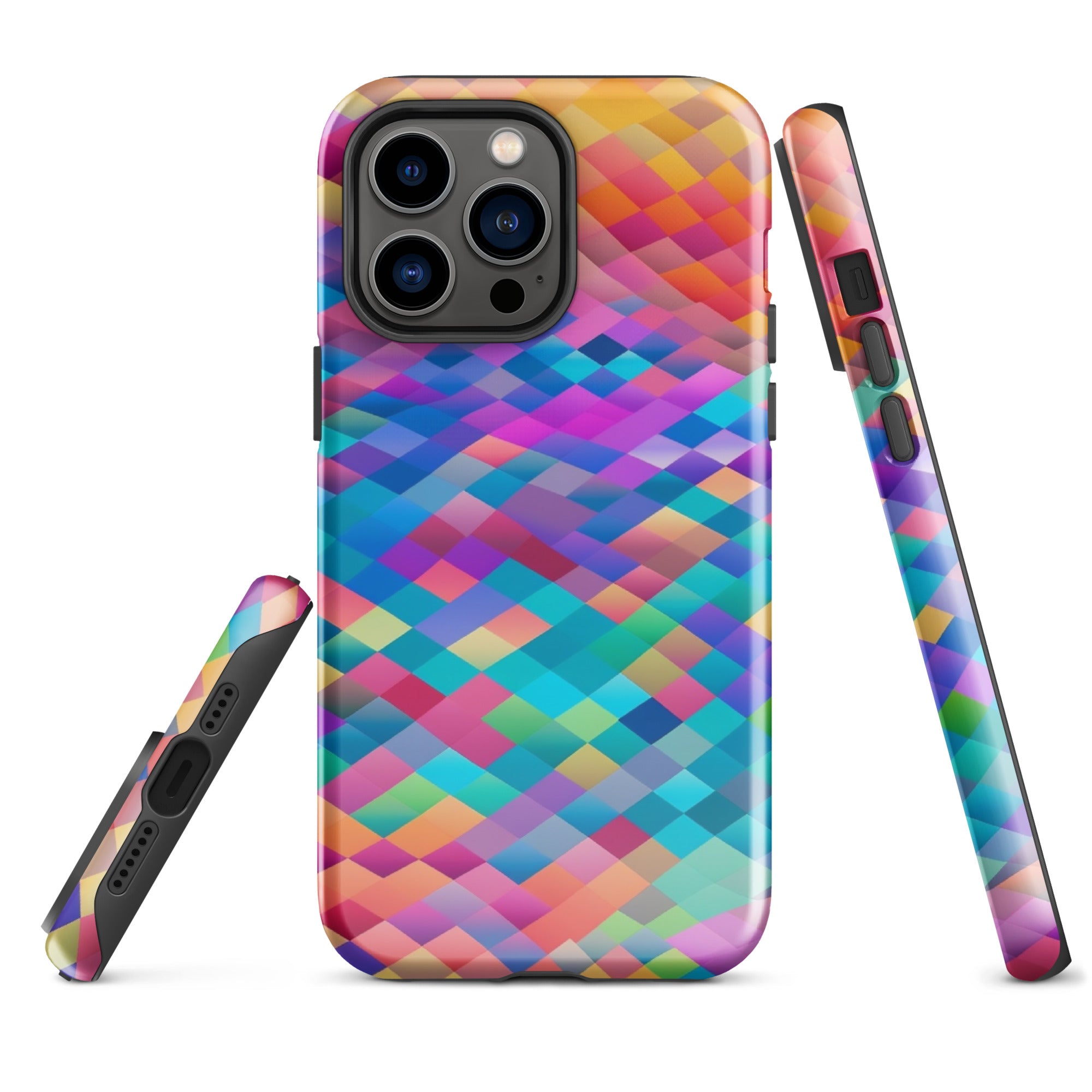 Tough Case for iPhone® Rainbow Cloud Pattern IV