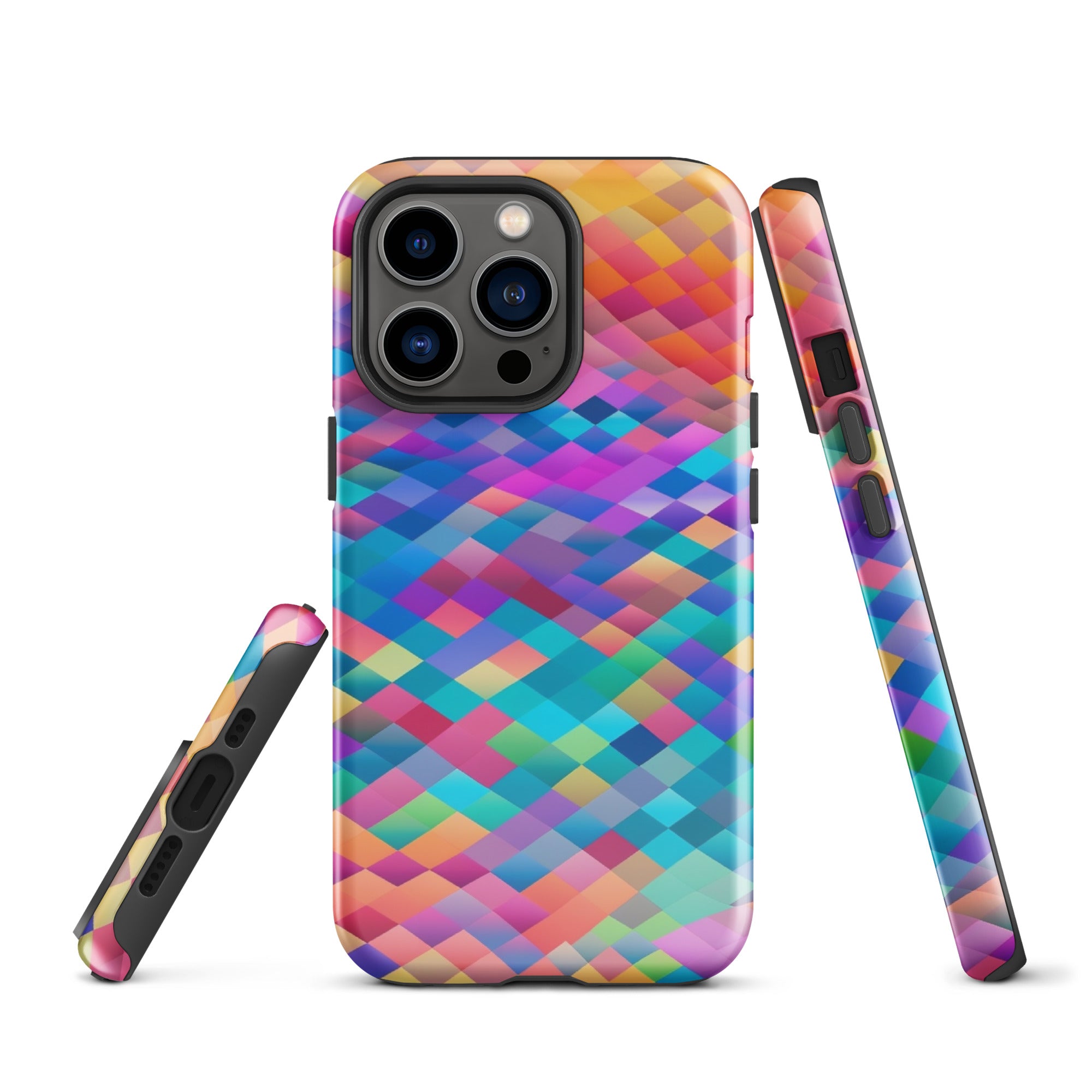 Tough Case for iPhone® Rainbow Cloud Pattern IV
