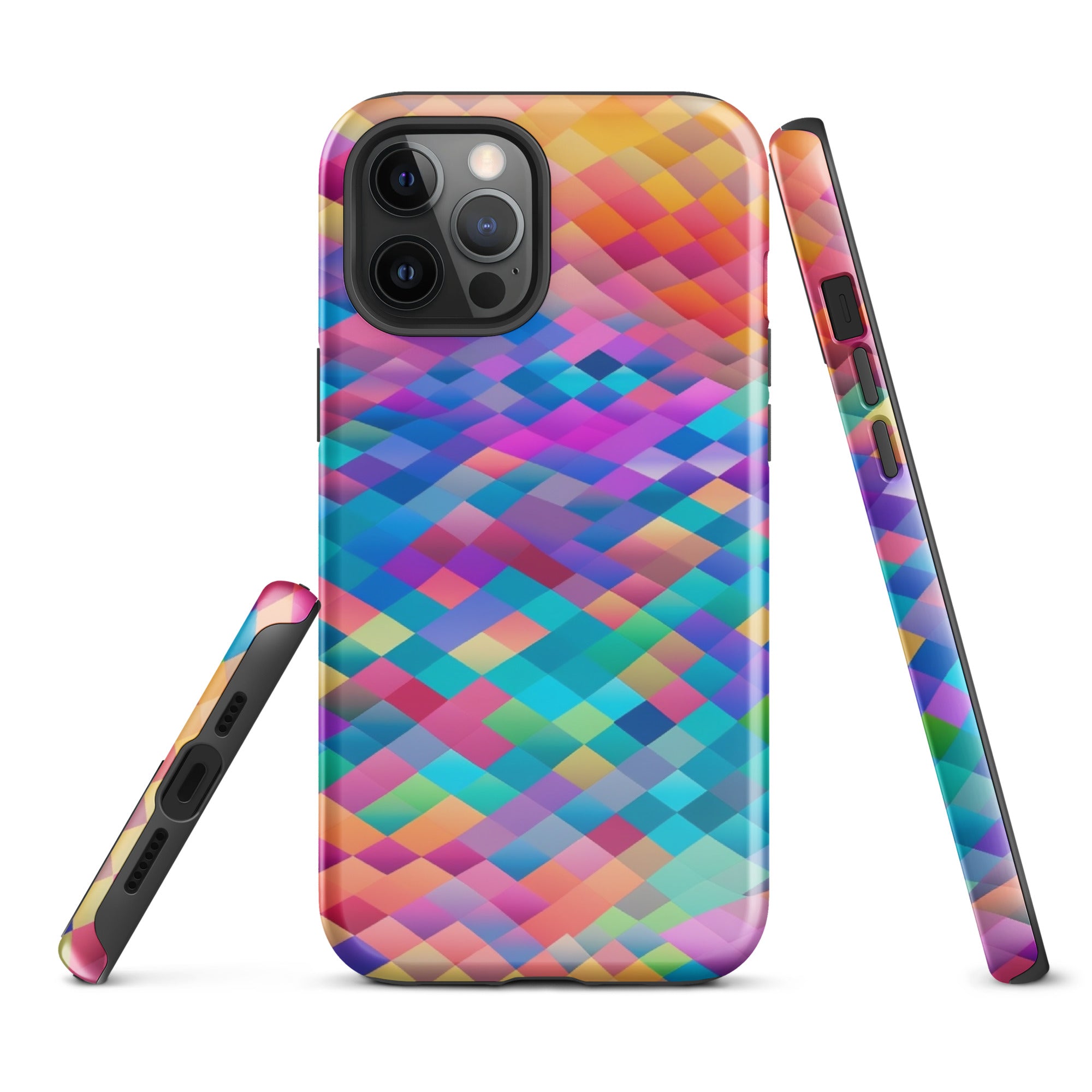 Tough Case for iPhone® Rainbow Cloud Pattern IV