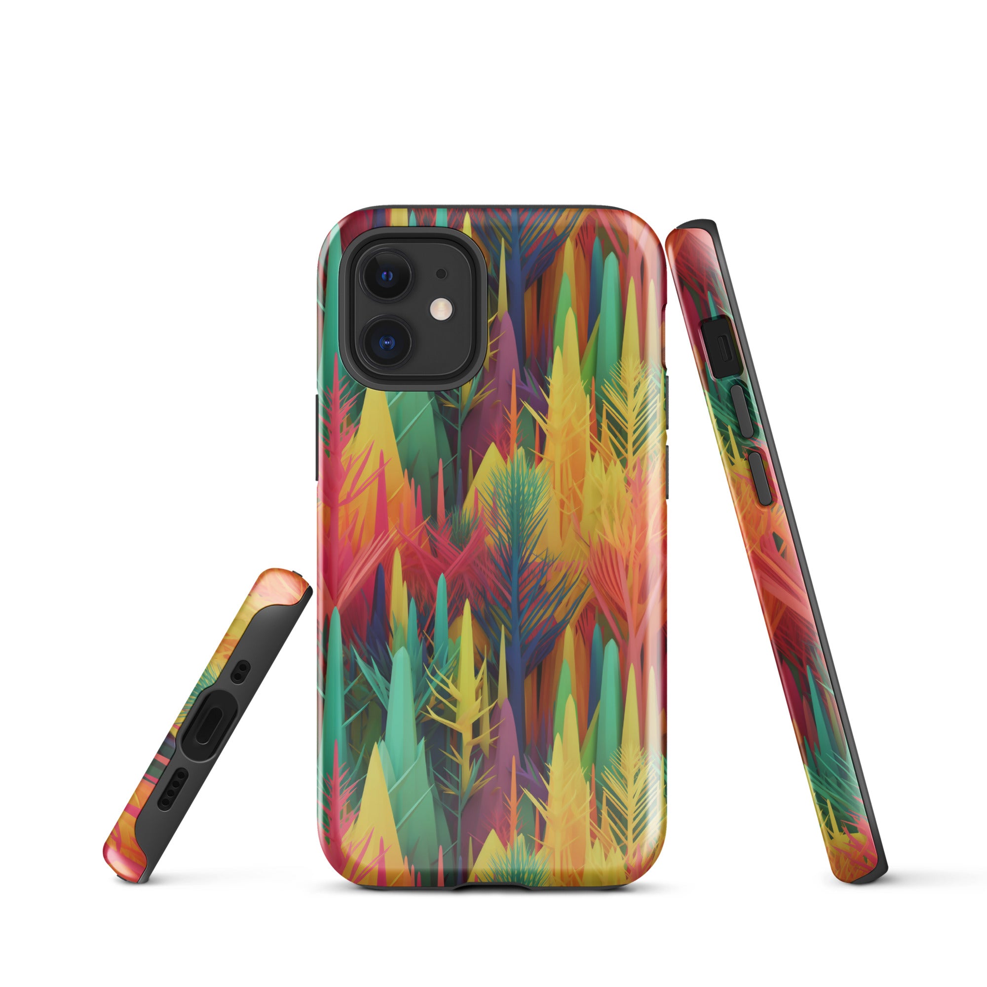 Tough Case for iPhone® Rainbow Forest Pattern I