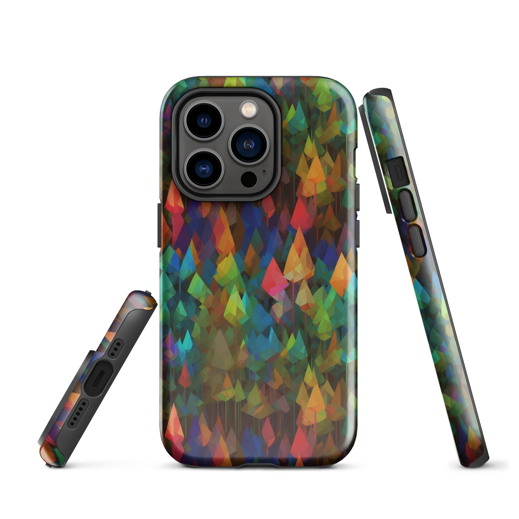 Tough Case for iPhone® Rainbow Forest Pattern II