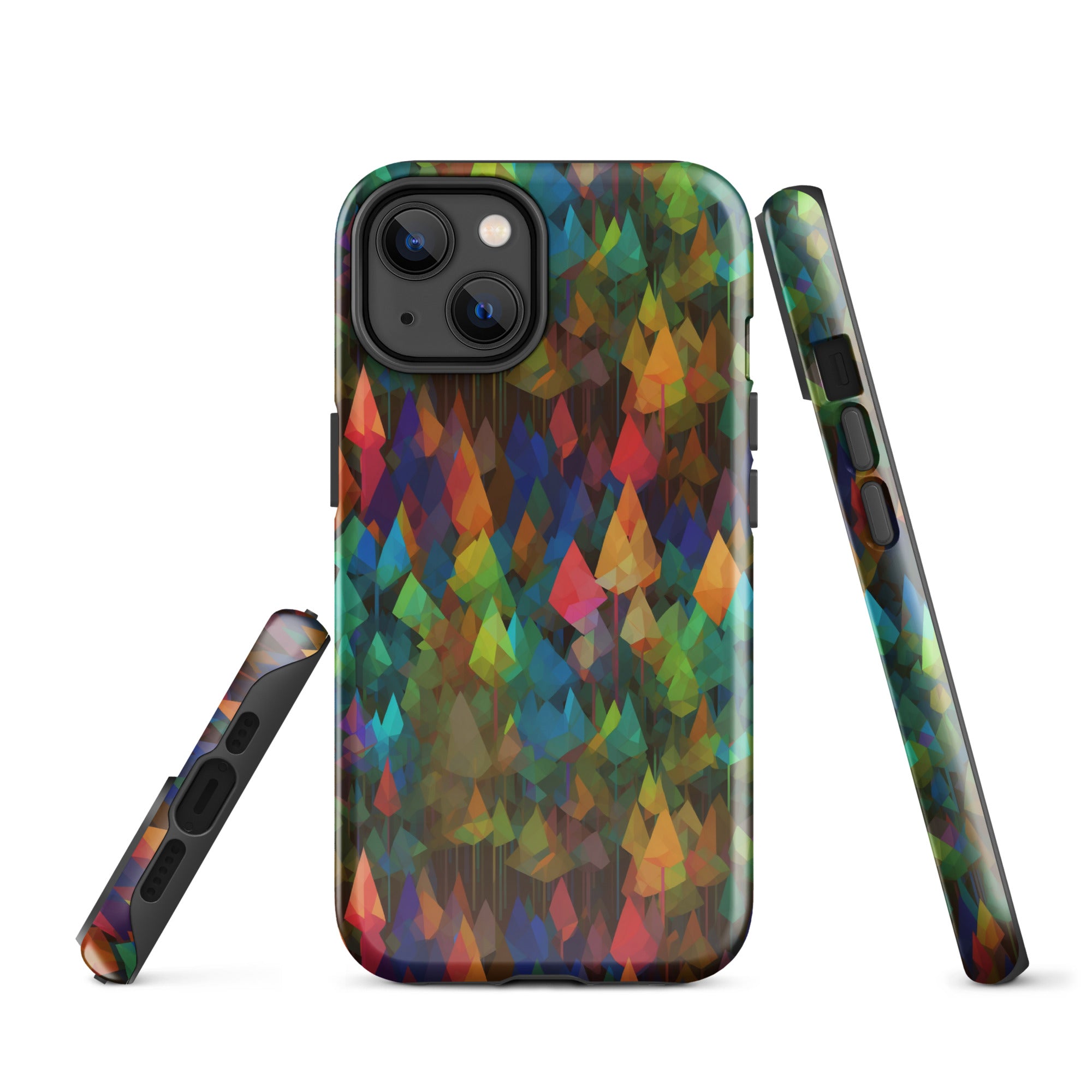 Tough Case for iPhone® Rainbow Forest Pattern II