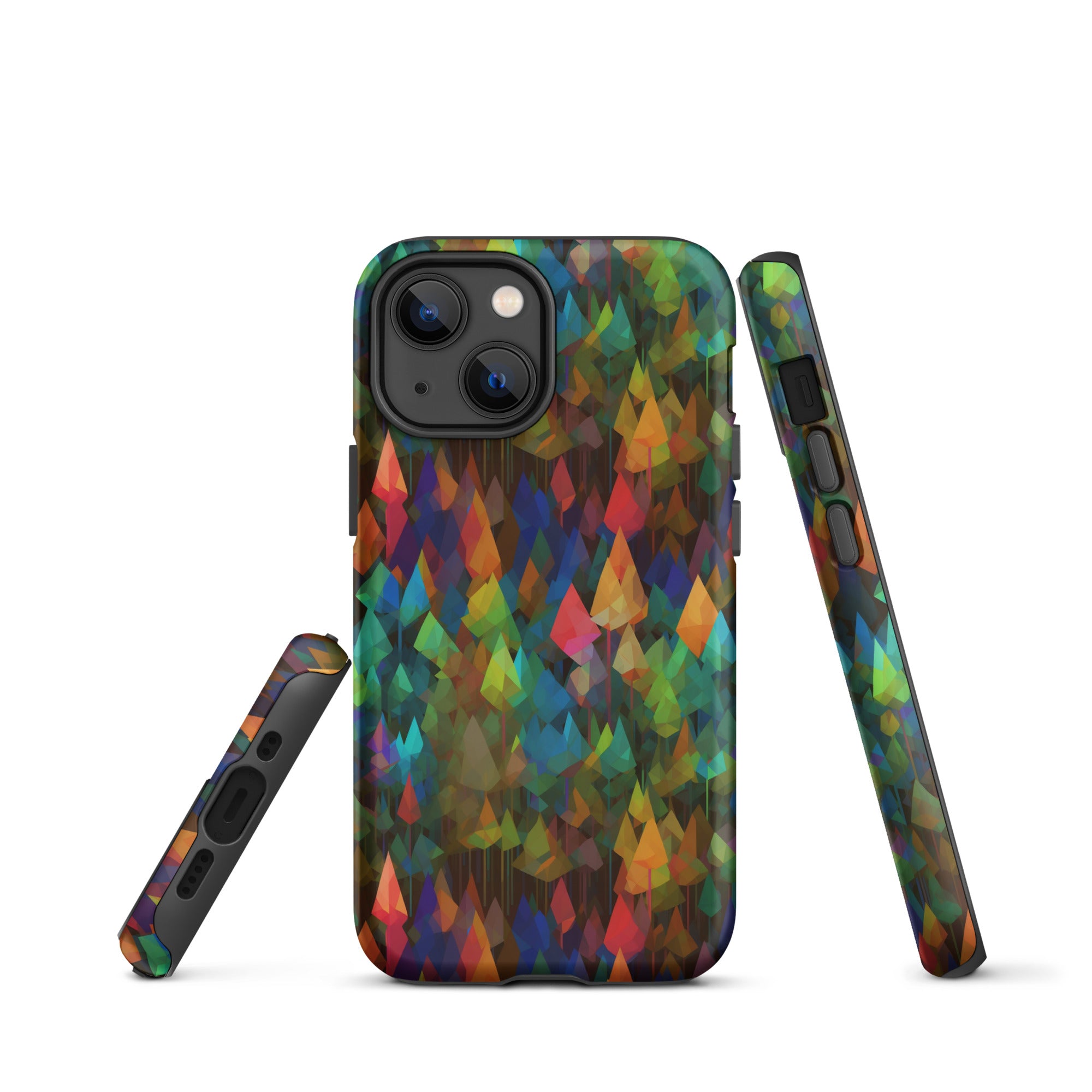 Tough Case for iPhone® Rainbow Forest Pattern II