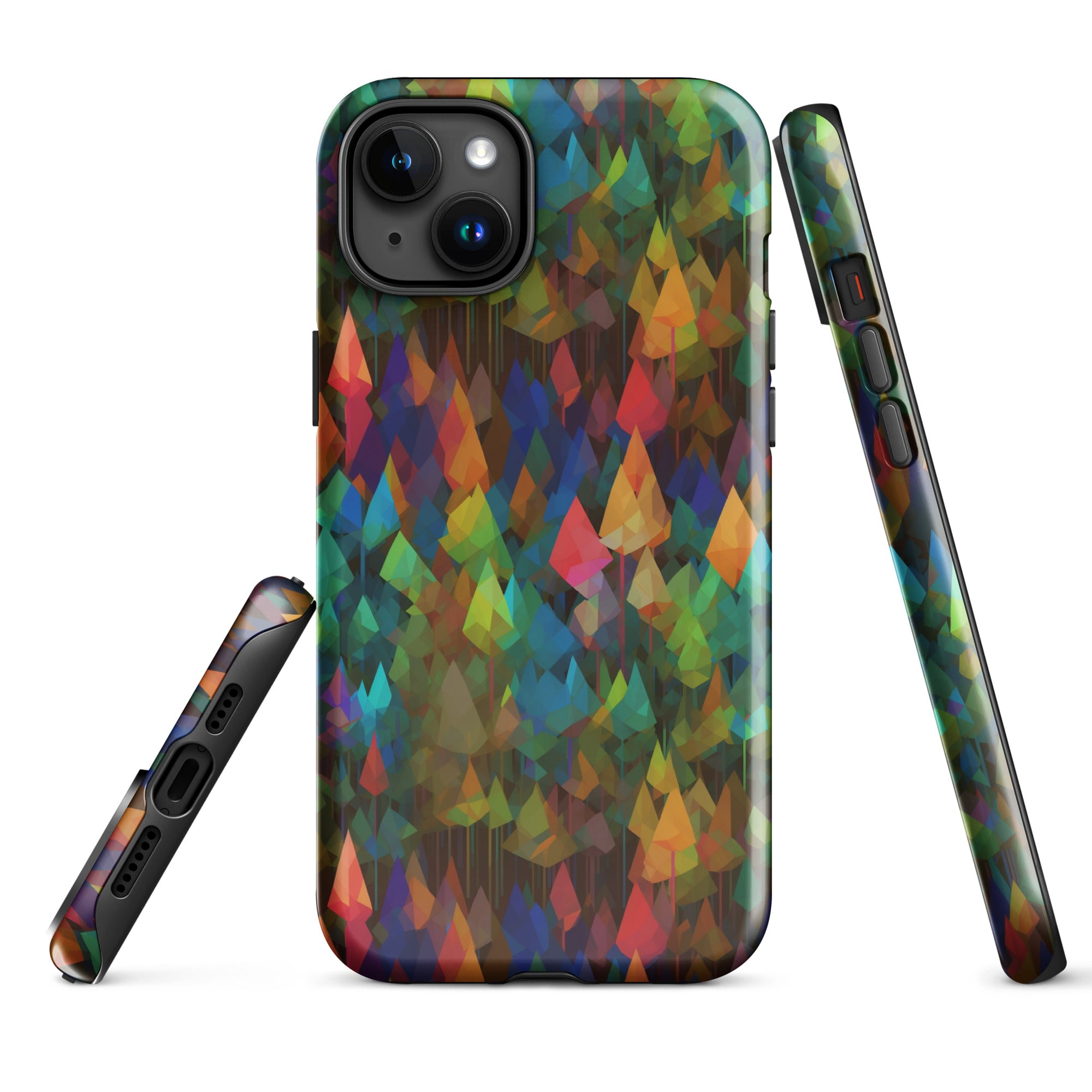 Tough Case for iPhone® Rainbow Forest Pattern II