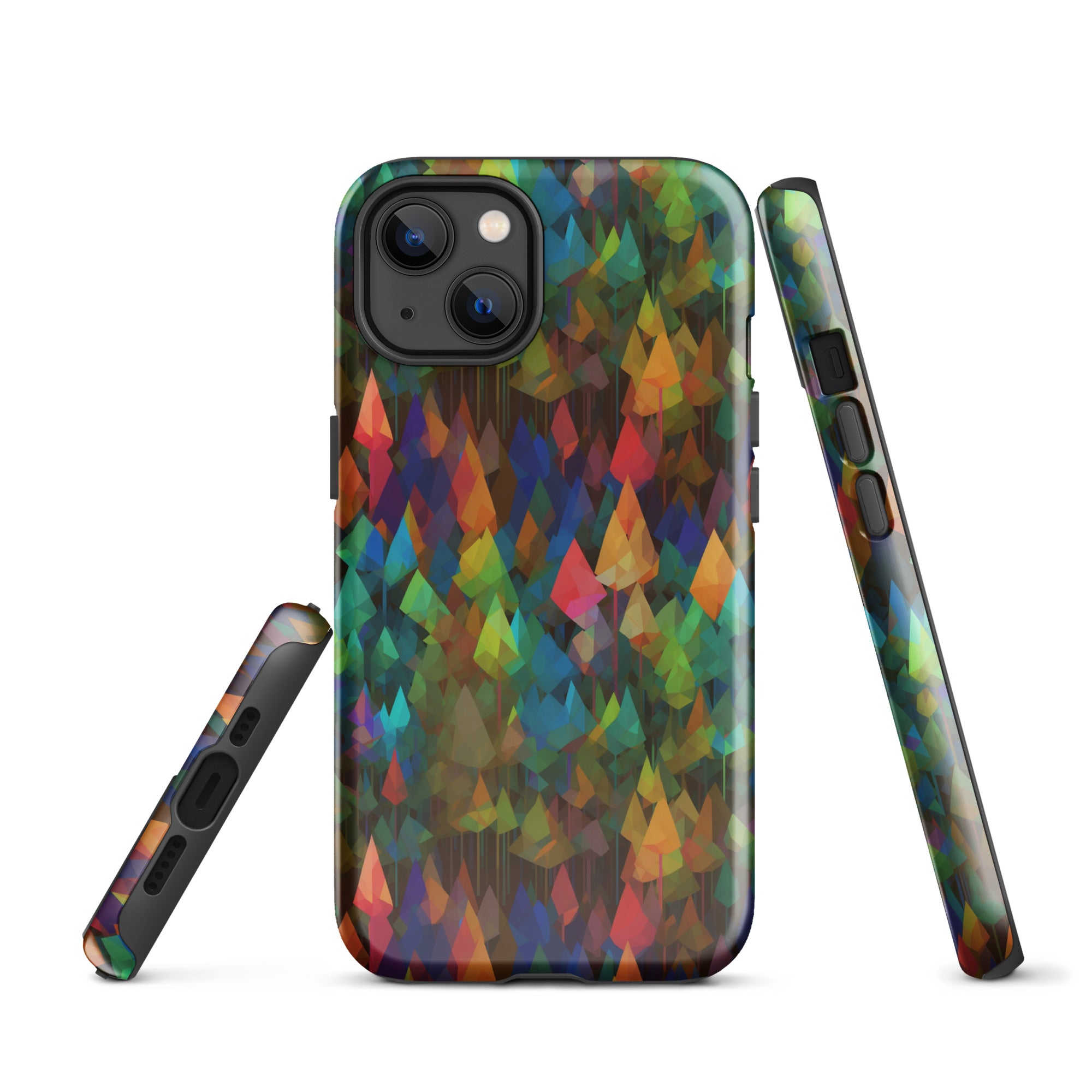 Tough Case for iPhone® Rainbow Forest Pattern II