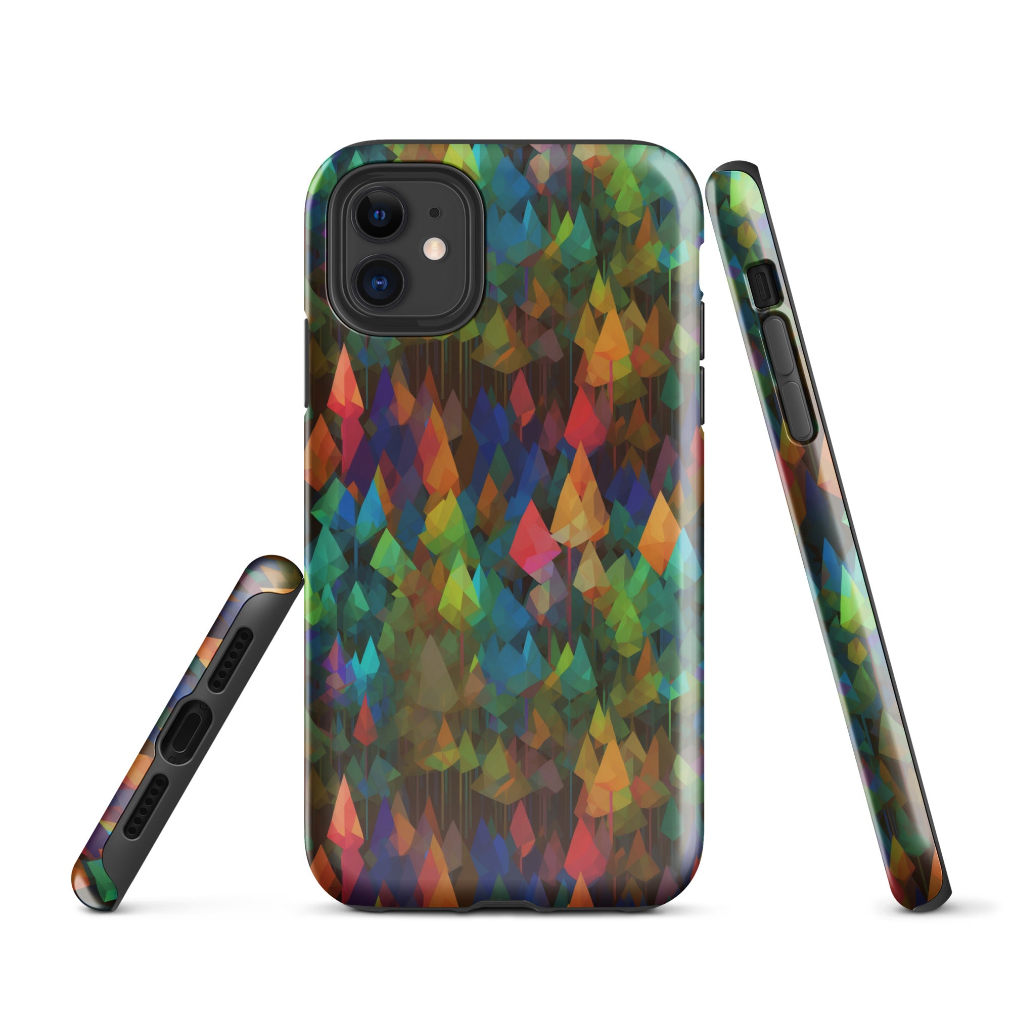 Tough Case for iPhone® Rainbow Forest Pattern II