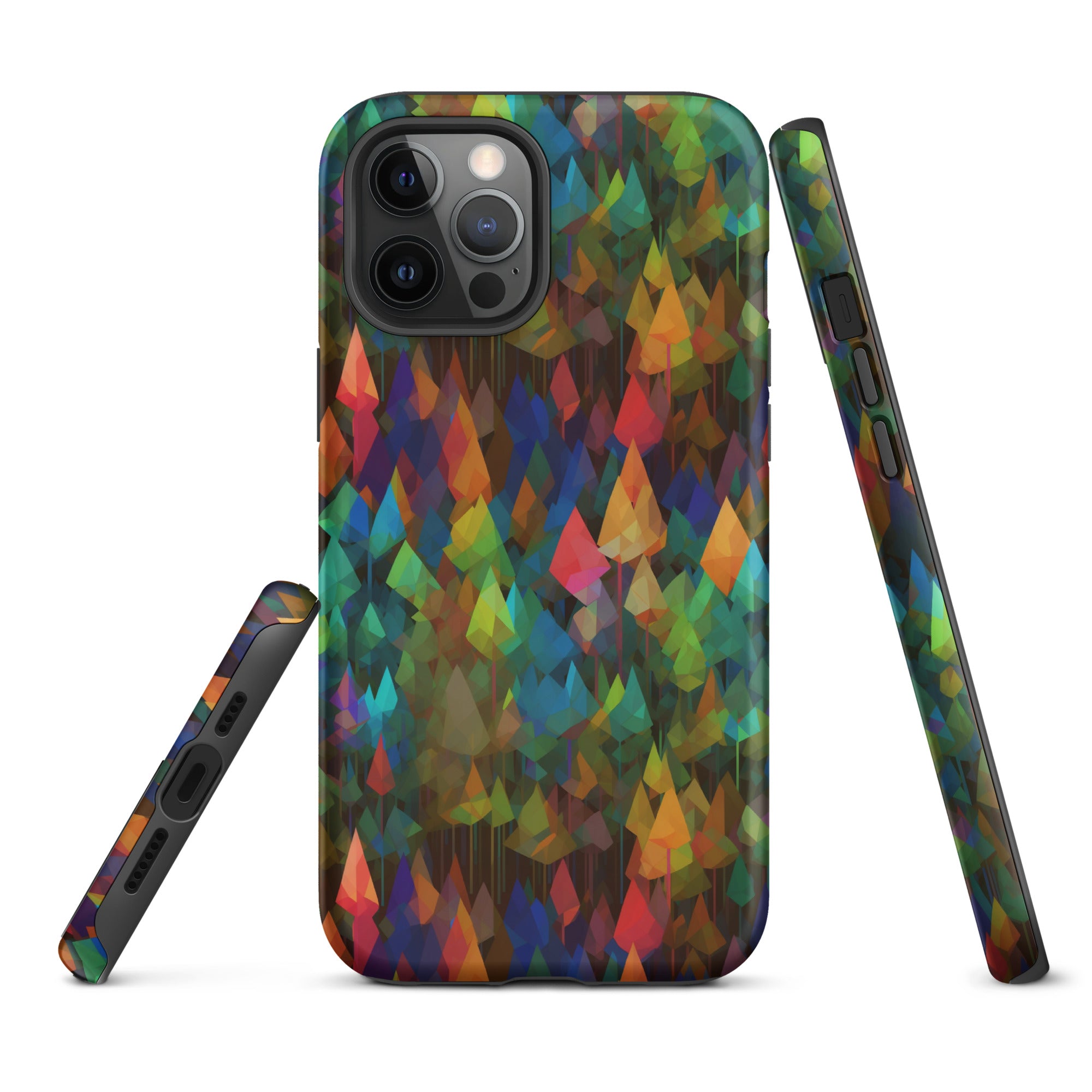 Tough Case for iPhone® Rainbow Forest Pattern II