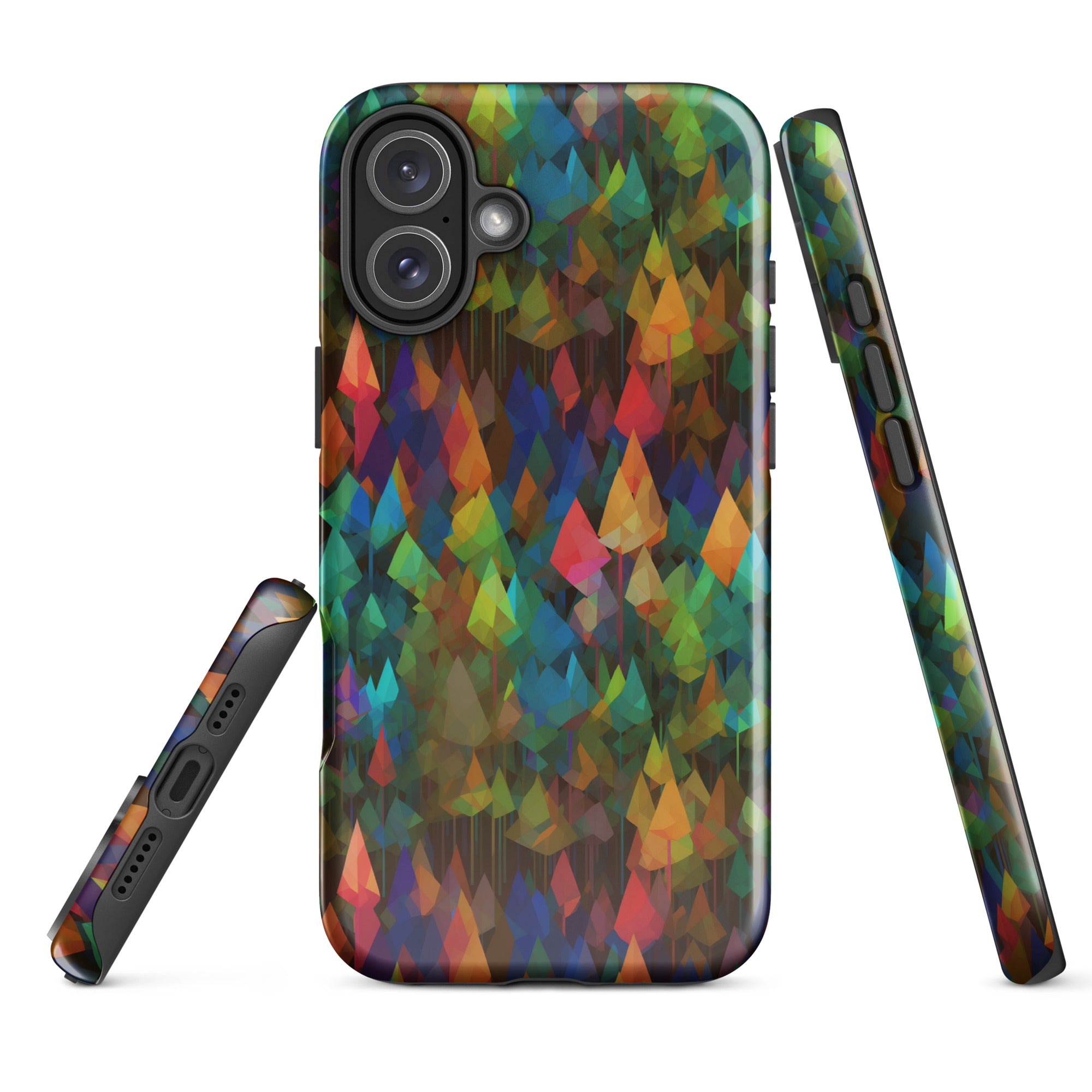 Tough Case for iPhone® Rainbow Forest Pattern II