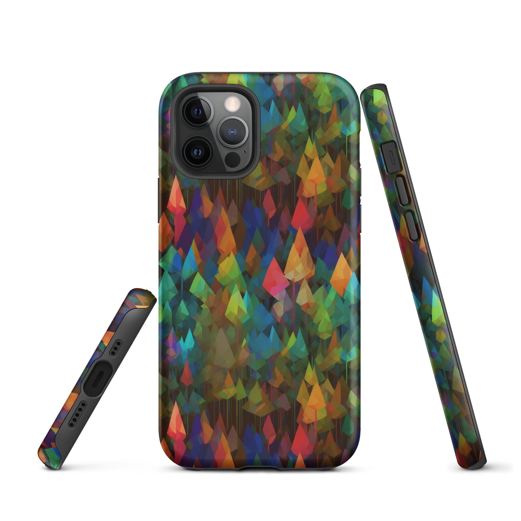 Tough Case for iPhone® Rainbow Forest Pattern II