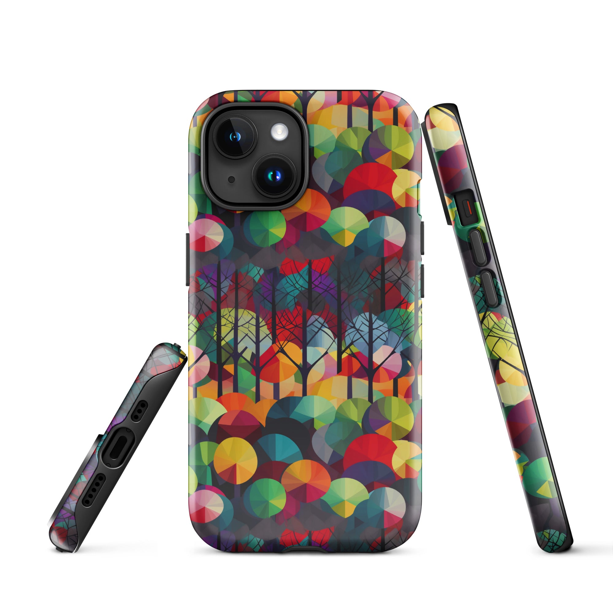Tough Case for iPhone® Rainbow Forest Pattern III