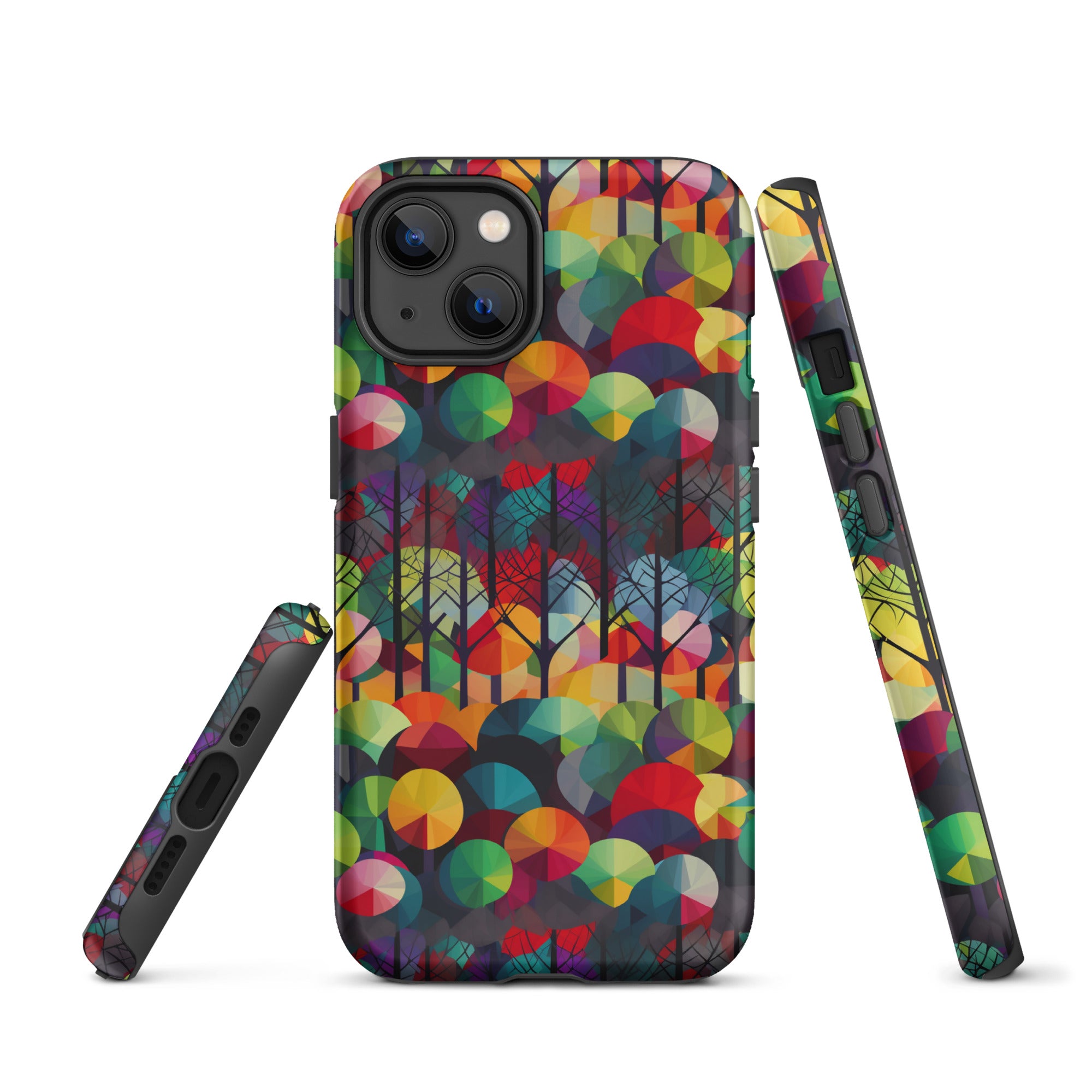 Tough Case for iPhone® Rainbow Forest Pattern III