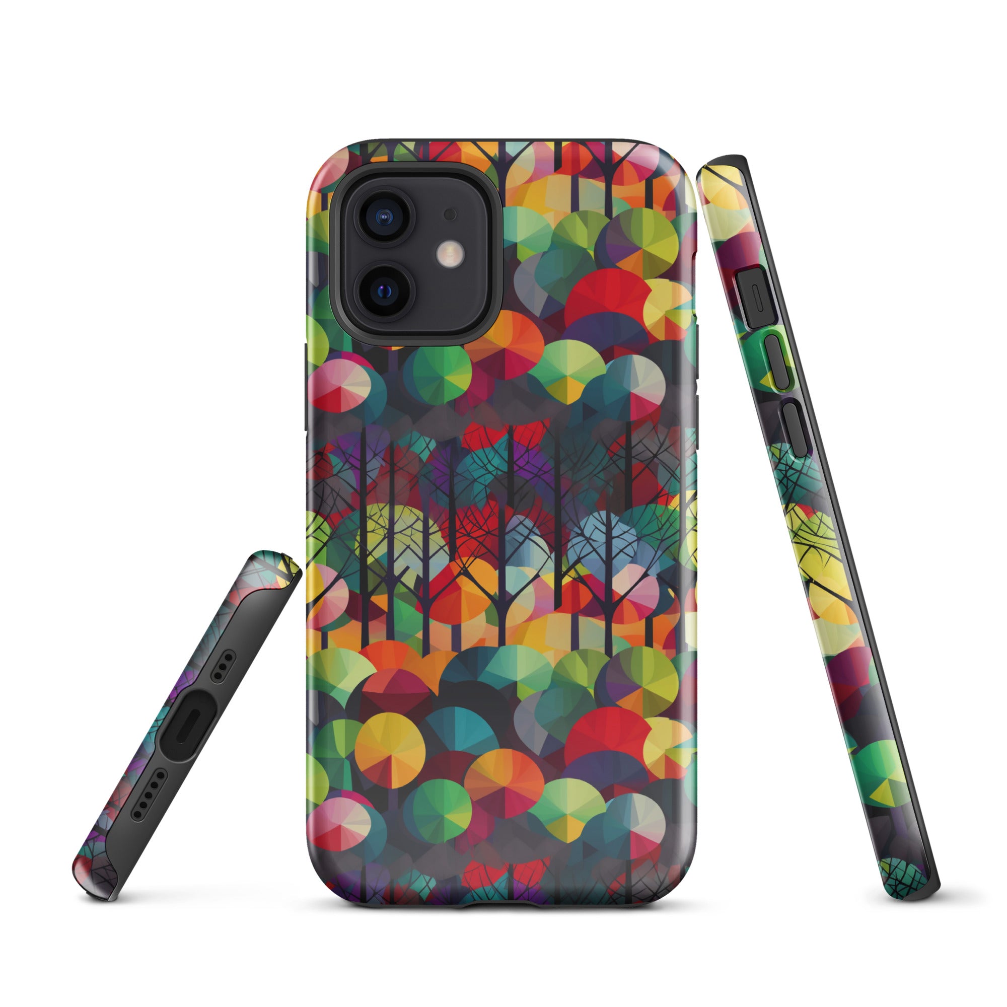Tough Case for iPhone® Rainbow Forest Pattern III