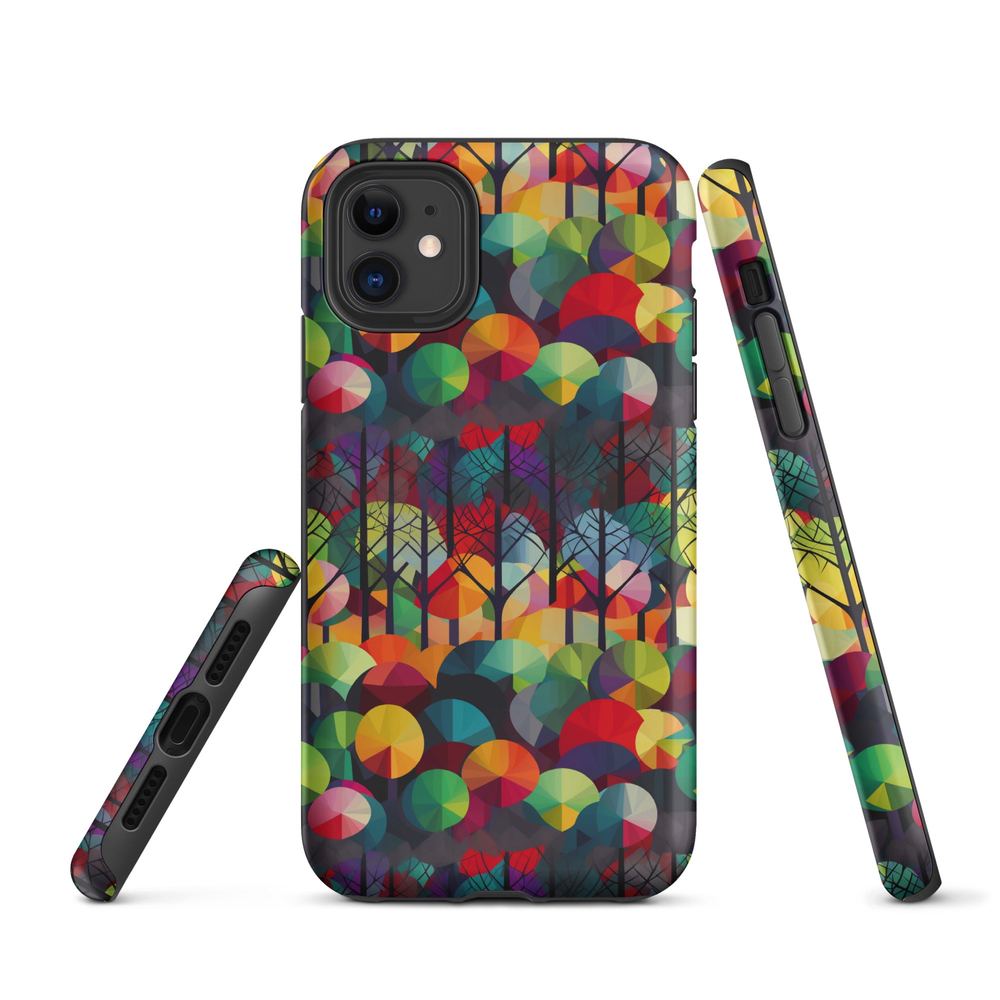 Tough Case for iPhone® Rainbow Forest Pattern III