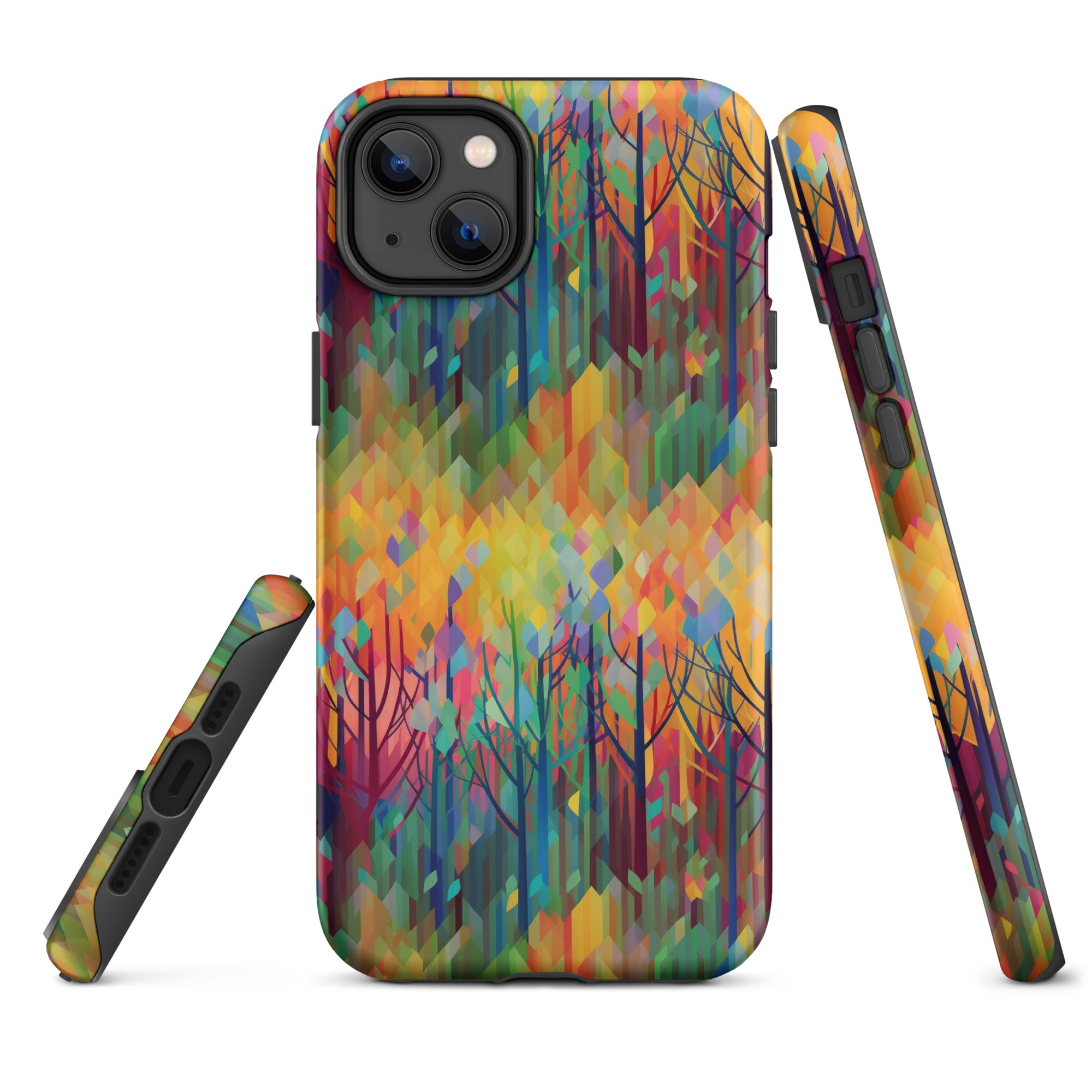 Tough Case for iPhone® Rainbow Forest Pattern IV