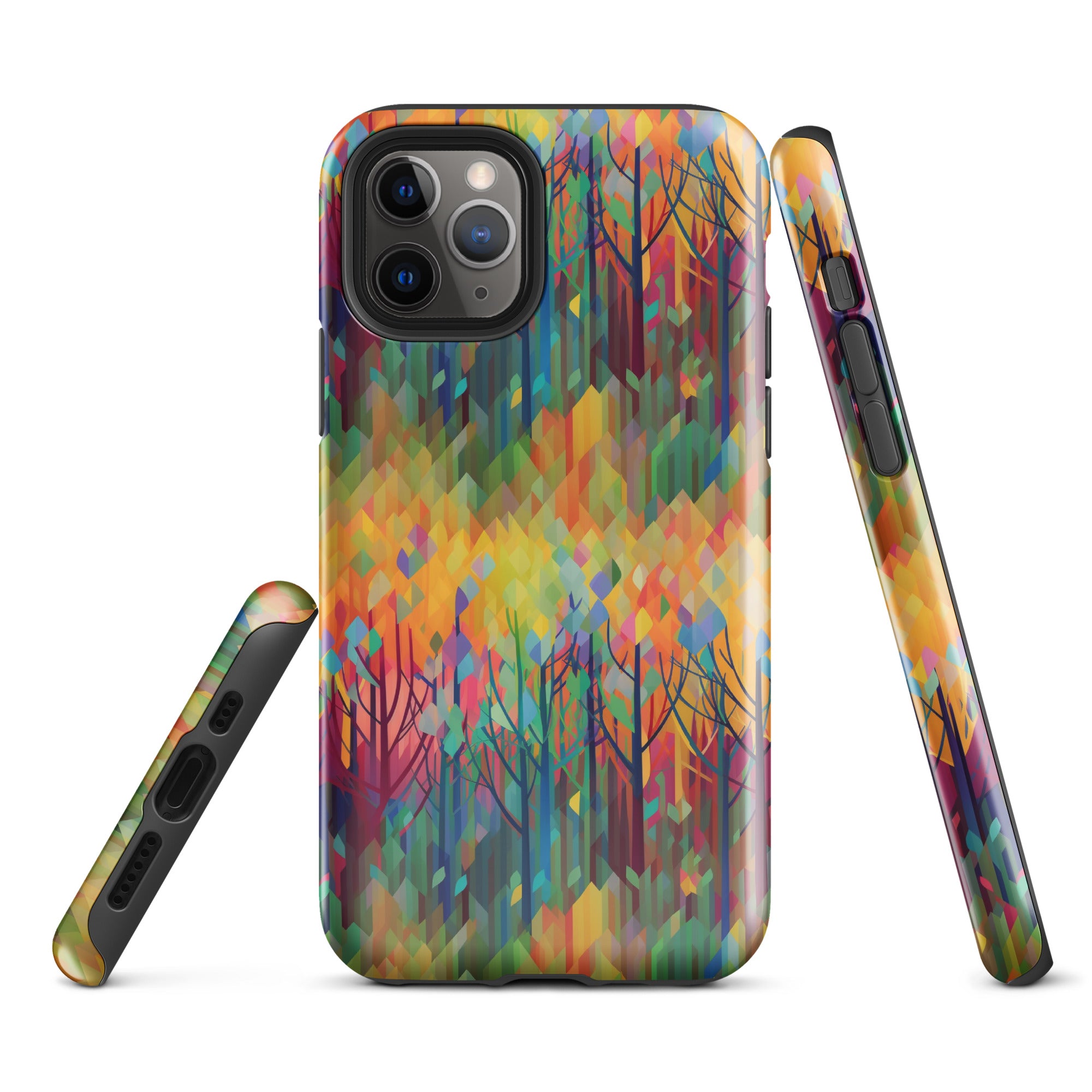 Tough Case for iPhone® Rainbow Forest Pattern IV